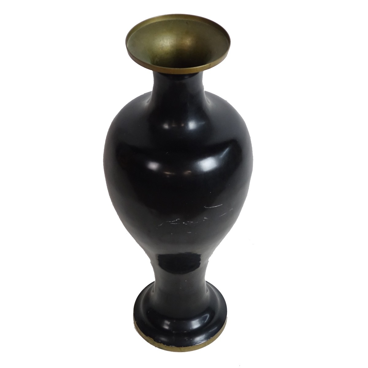 Japanese Black Lacquer and MOP Inlaid Vase