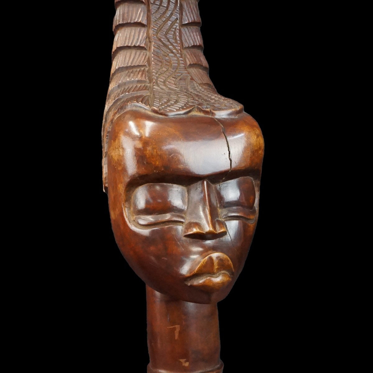 African Hand carved Woman Bust