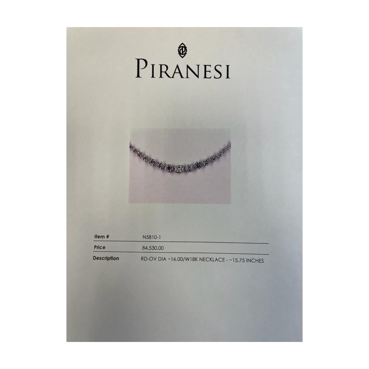 Piranesi Diamond and 18K Pendant Necklace