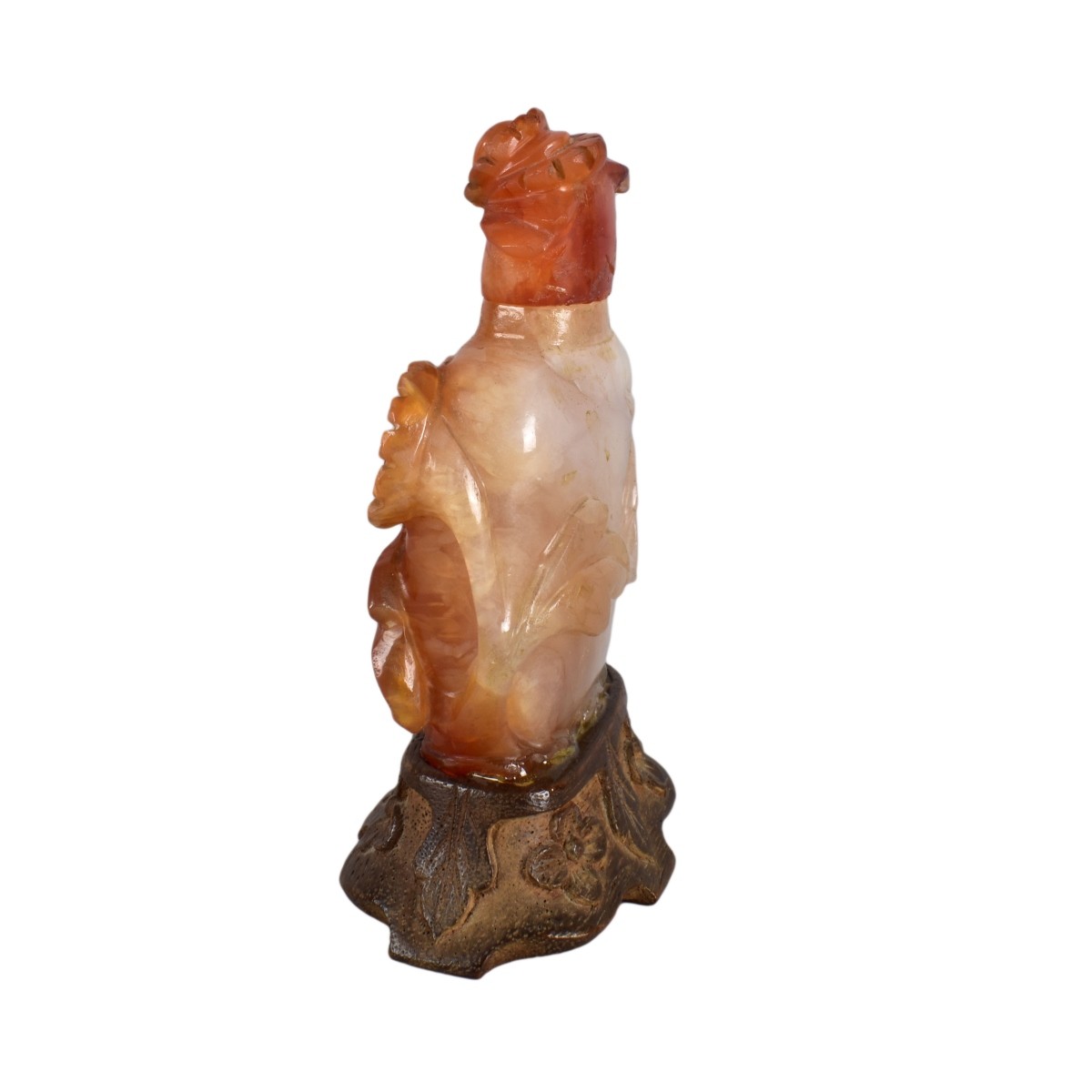 Antique Chinese Carved Agate Snuff Bottle