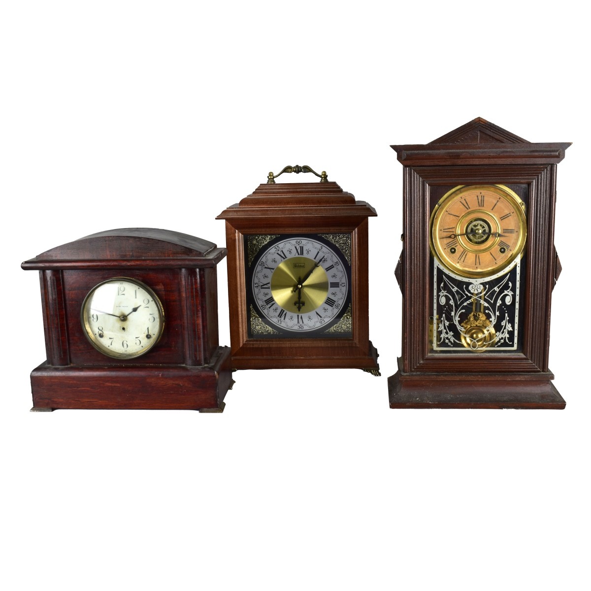 Three Antique Mantle Clocks