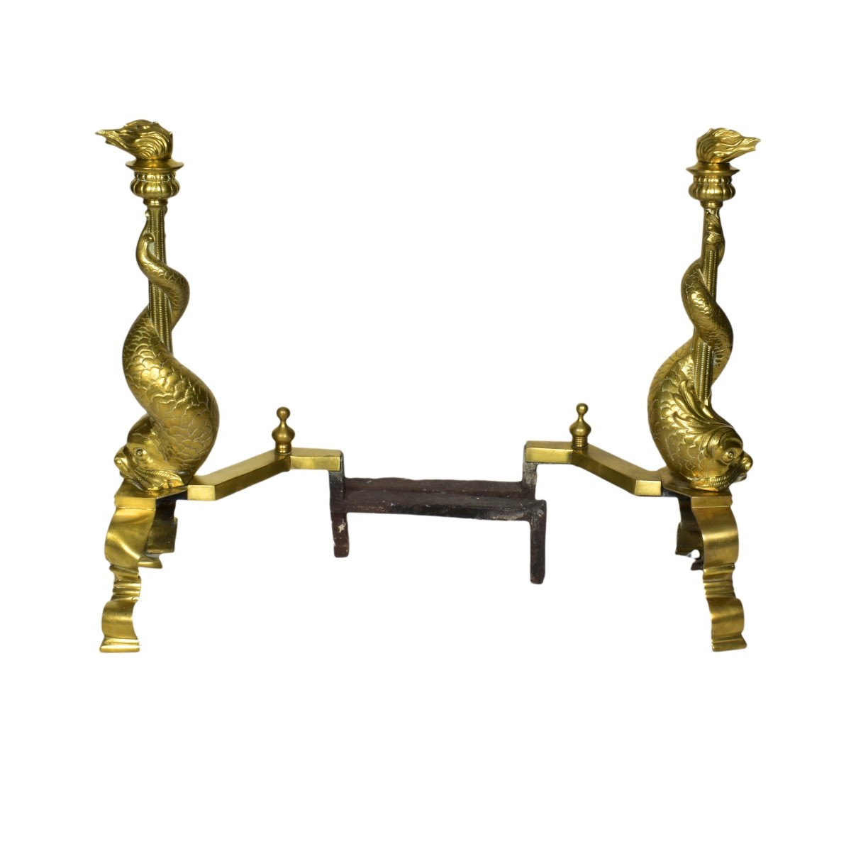 Pair of 19th C. Empire Style Chenets