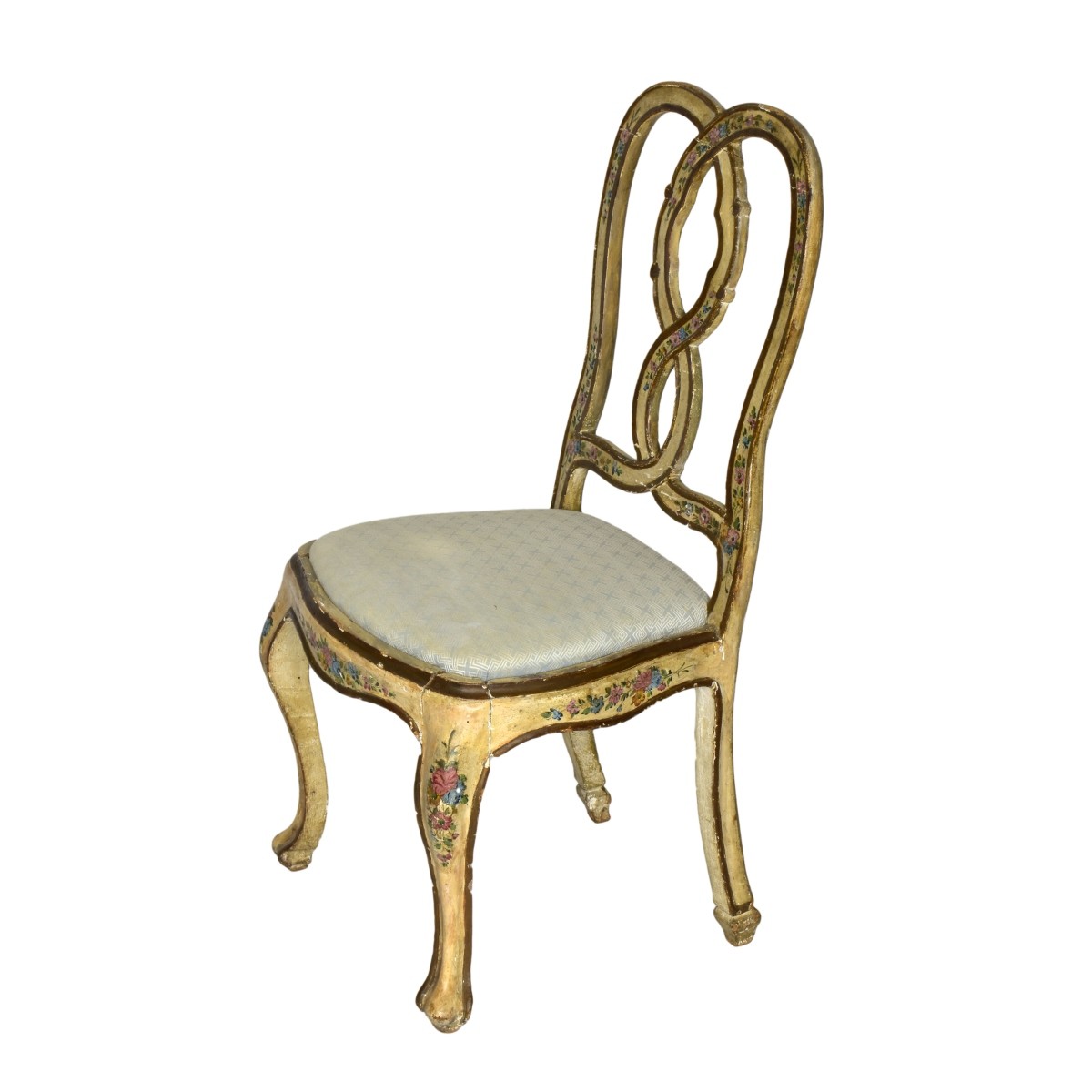 Antique Italian Baroque Style Side Chair