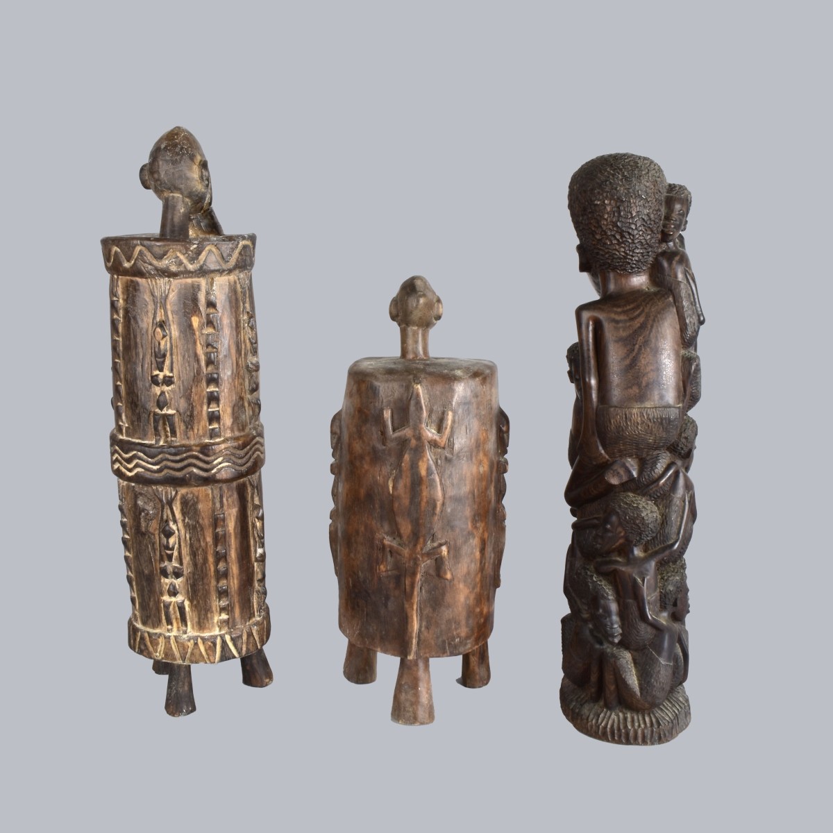 Three African Large Carvings
