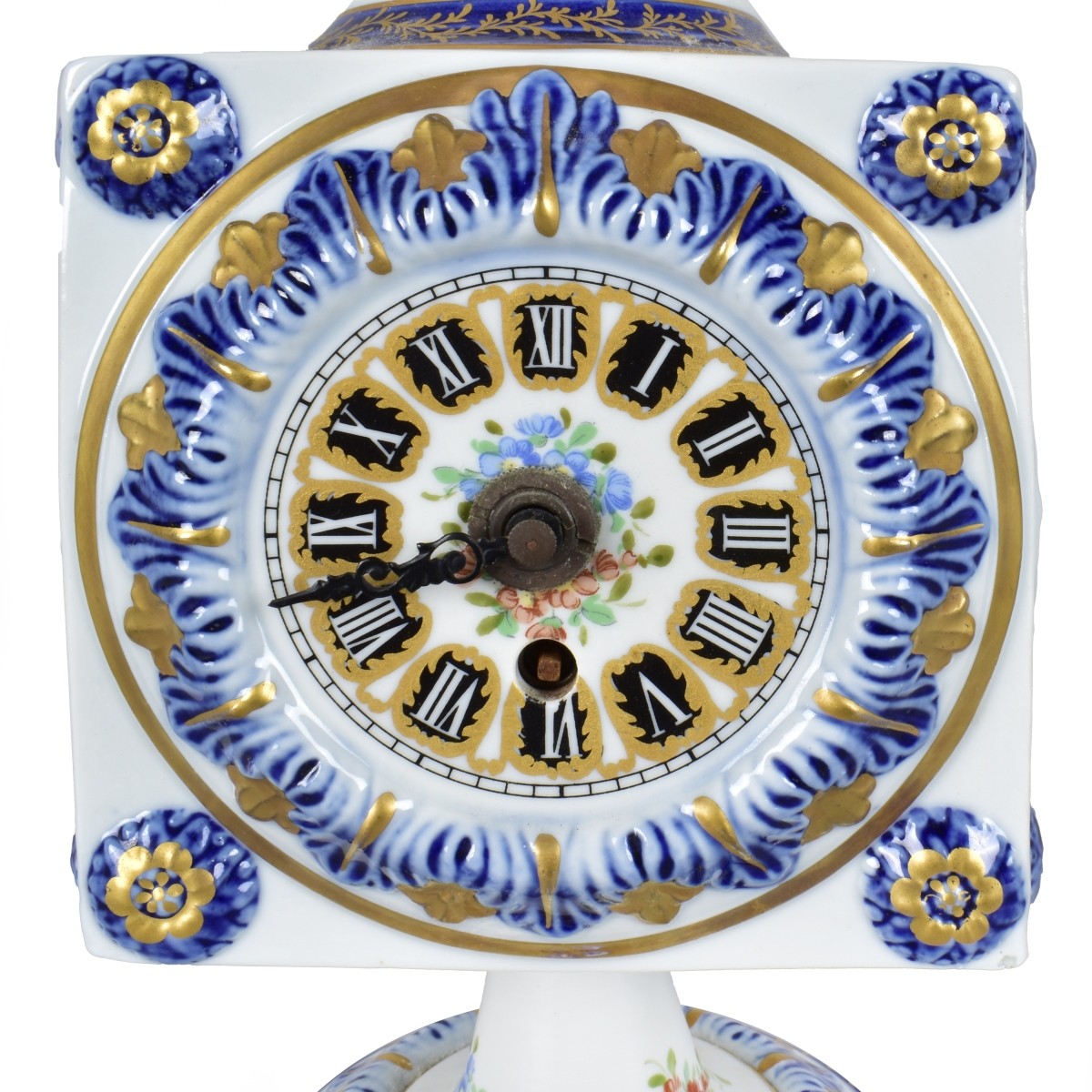 Sevres Pedestal Porcelain Clock