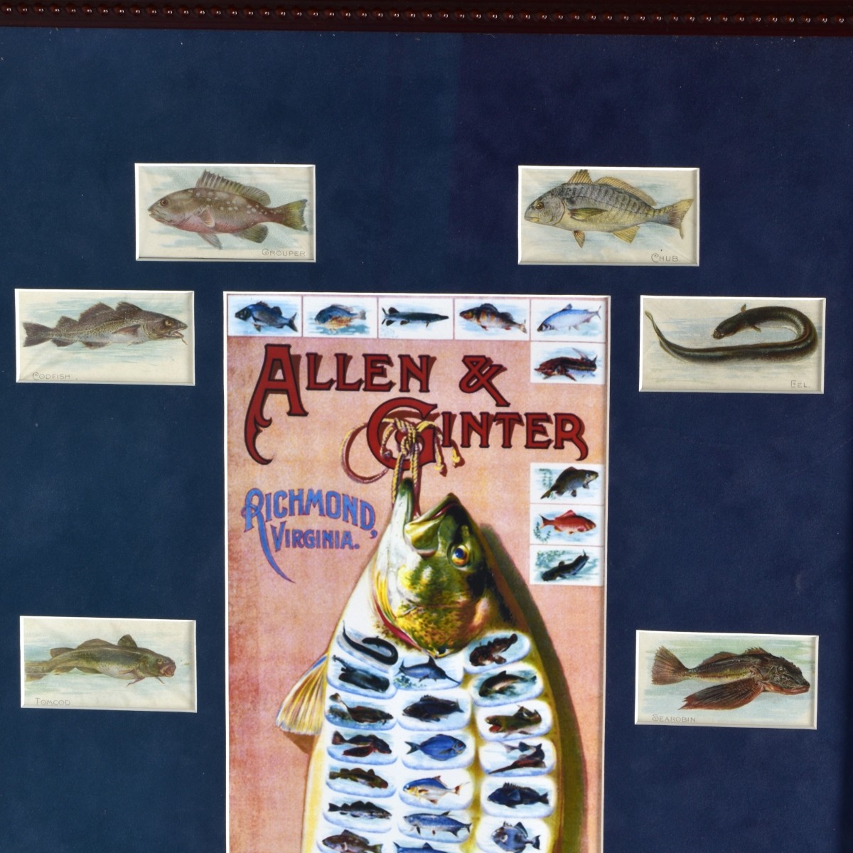 Five Framed Allen & Ginter Prints