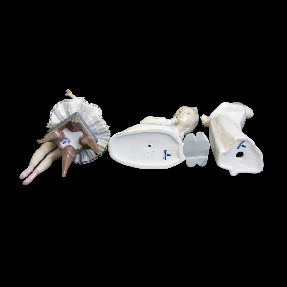 Three Lladro Glazed Porcelain Figurines