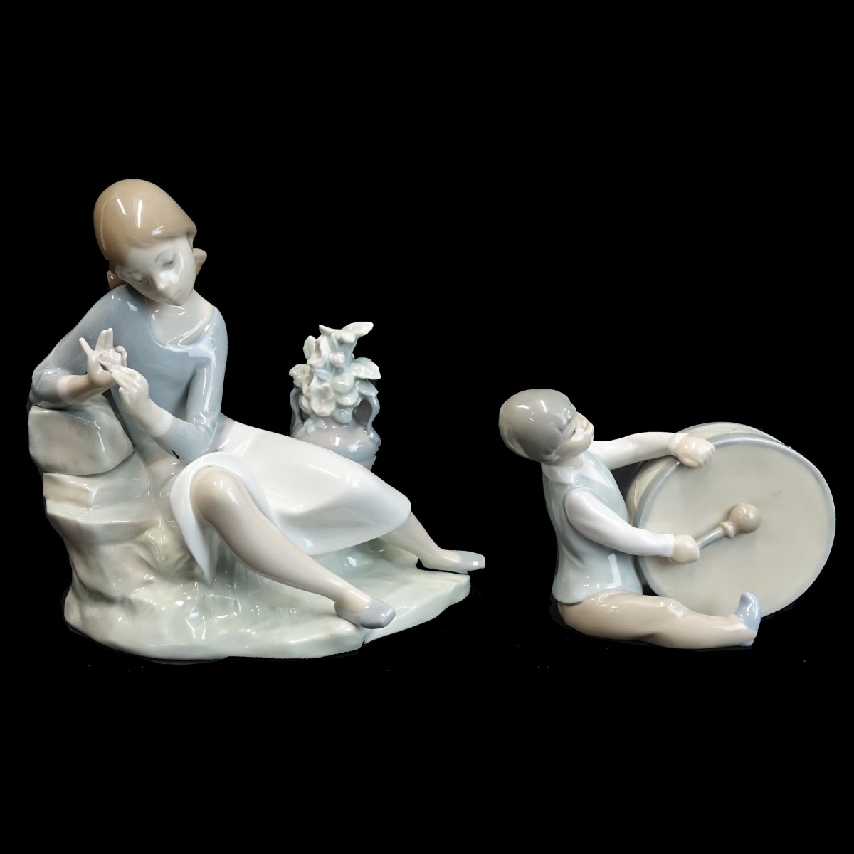 Two Lladro Glazed Porcelain Figurines