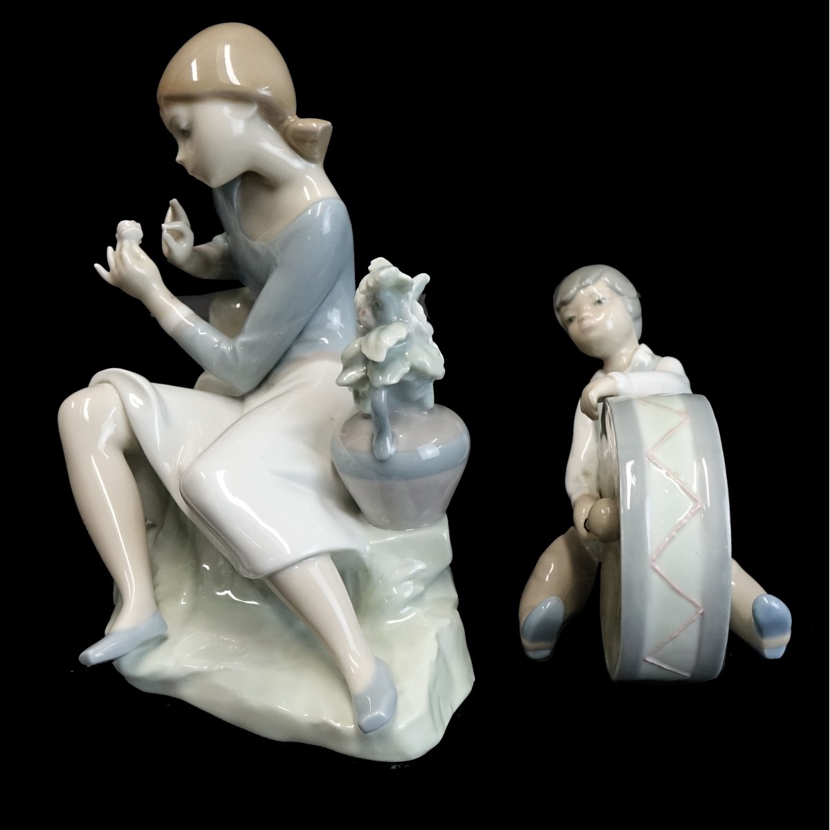 Two Lladro Glazed Porcelain Figurines