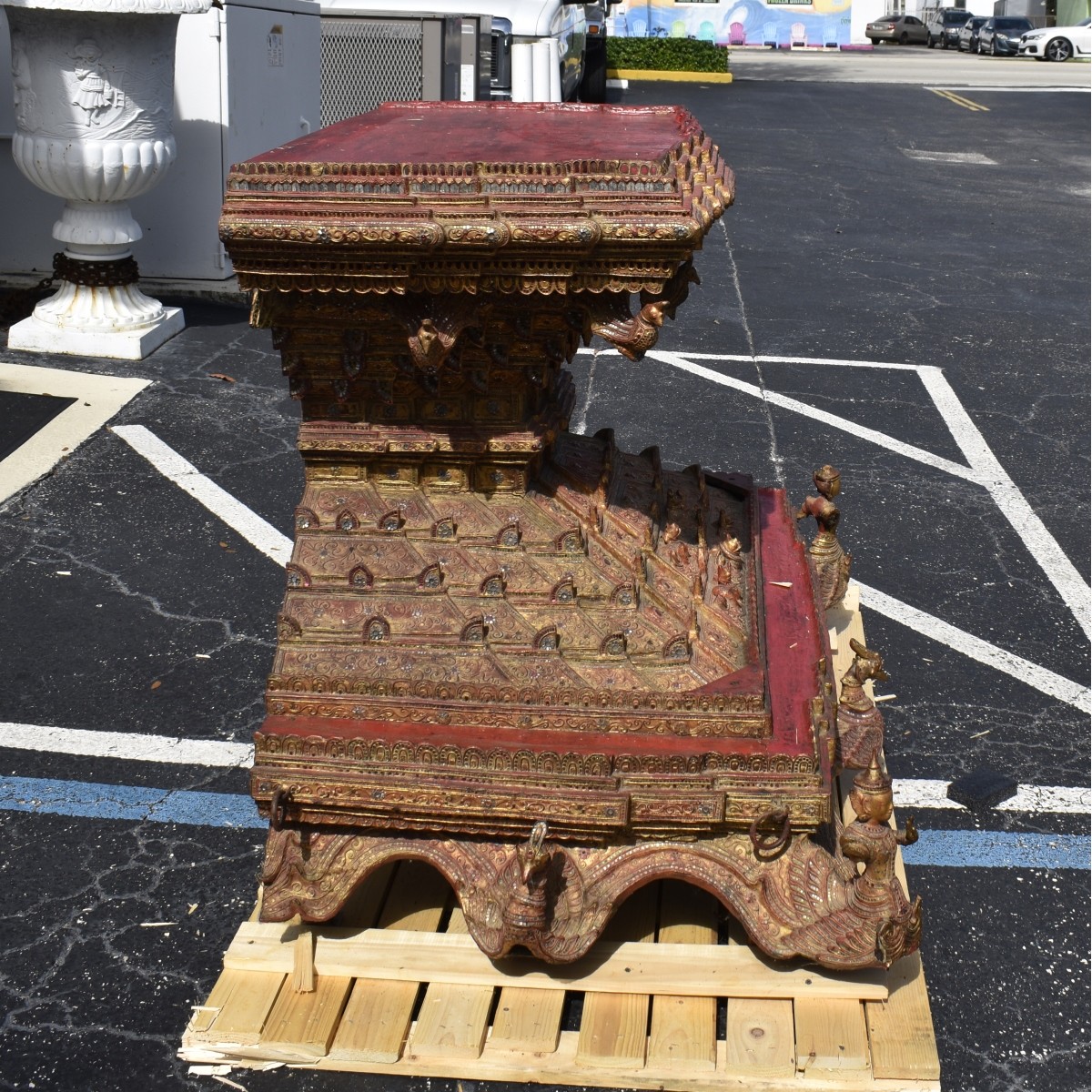 Antique Burmese Altar Throne / Pedestal