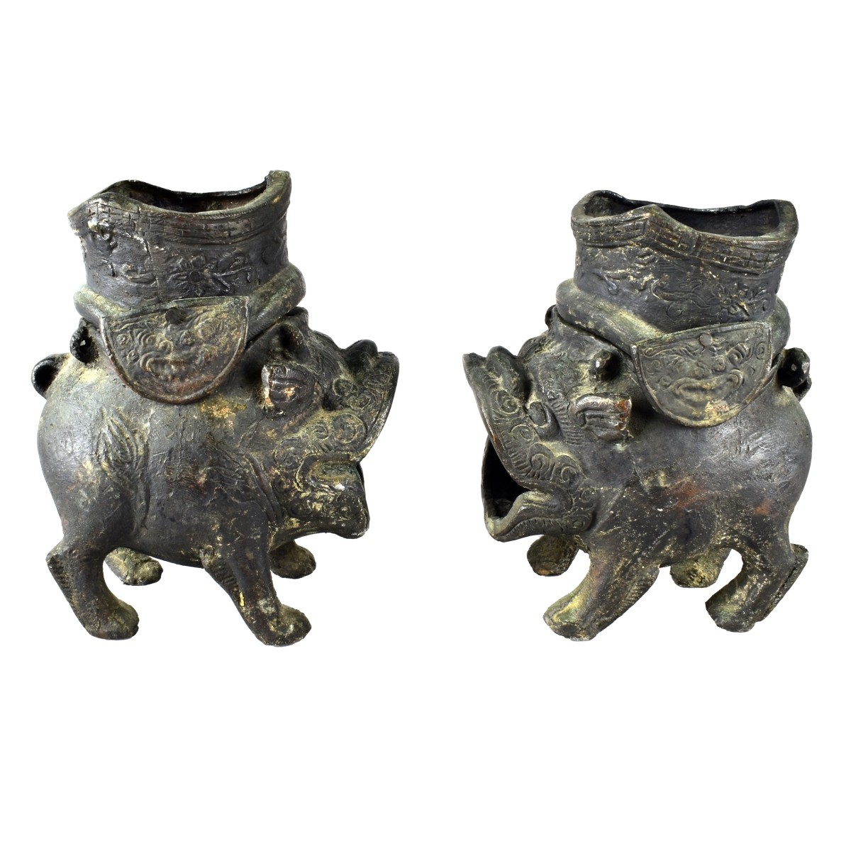 Pair of Chinese Incense Burners