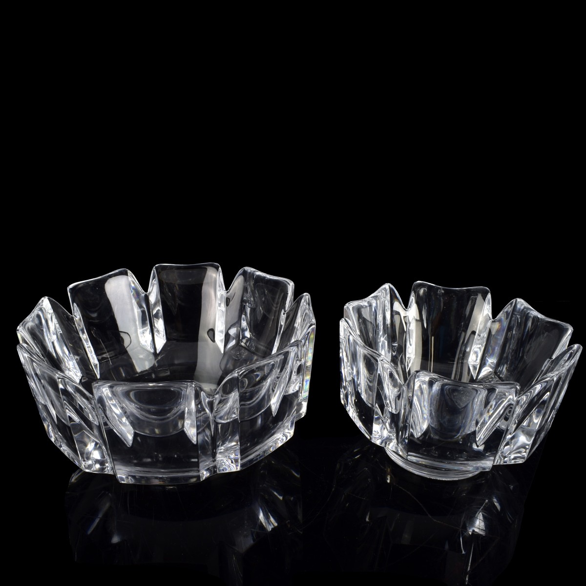 Three Orrefors Crystal Candy Dishes