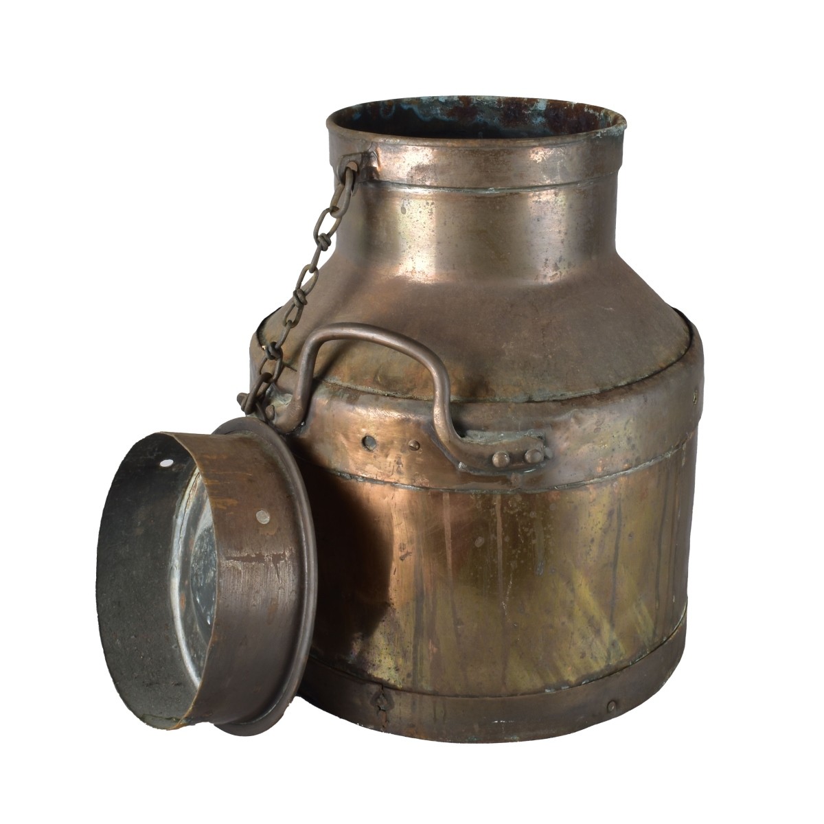 Copper Two Handled Milk Can