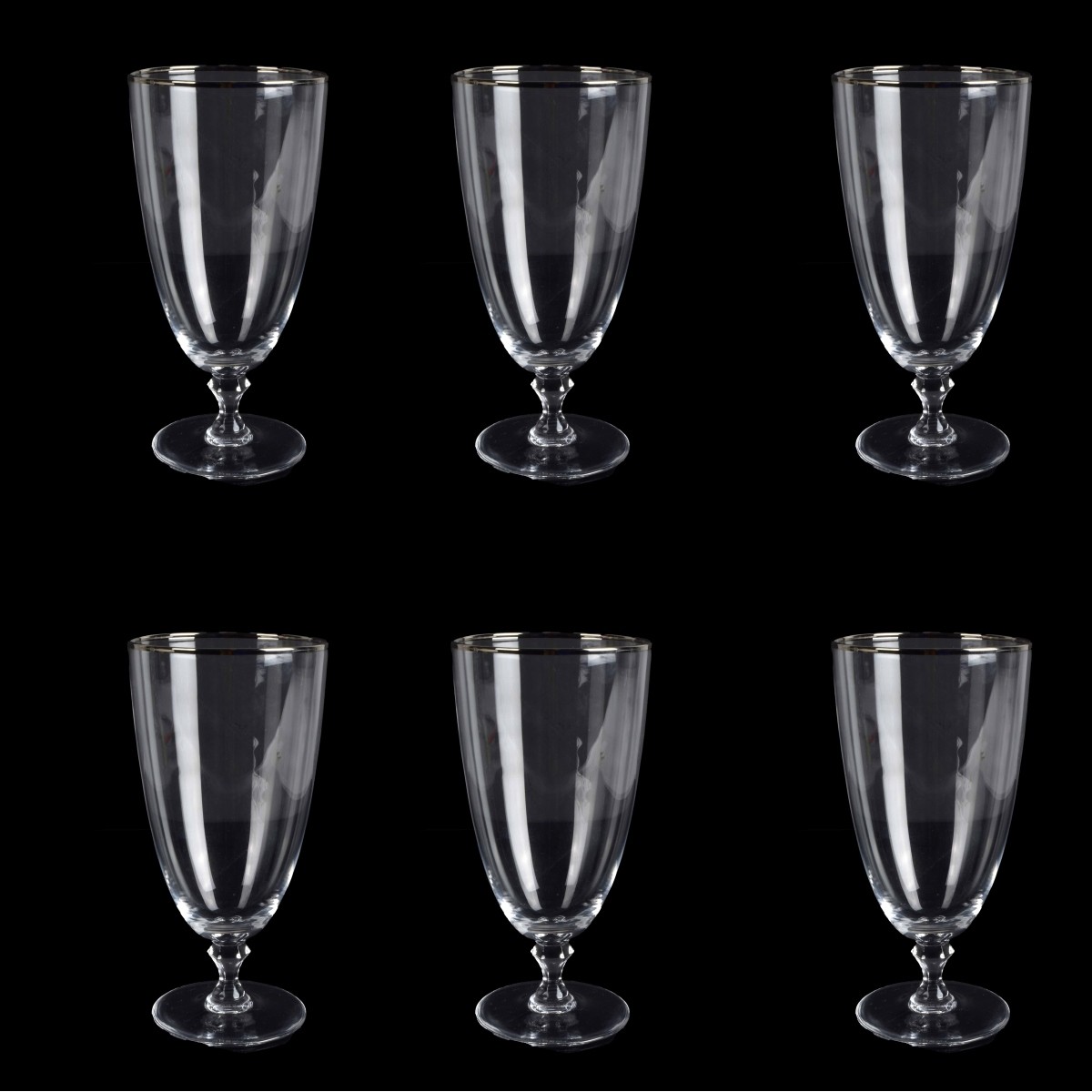 Six Lenox Montclair Ice Tea Glasses