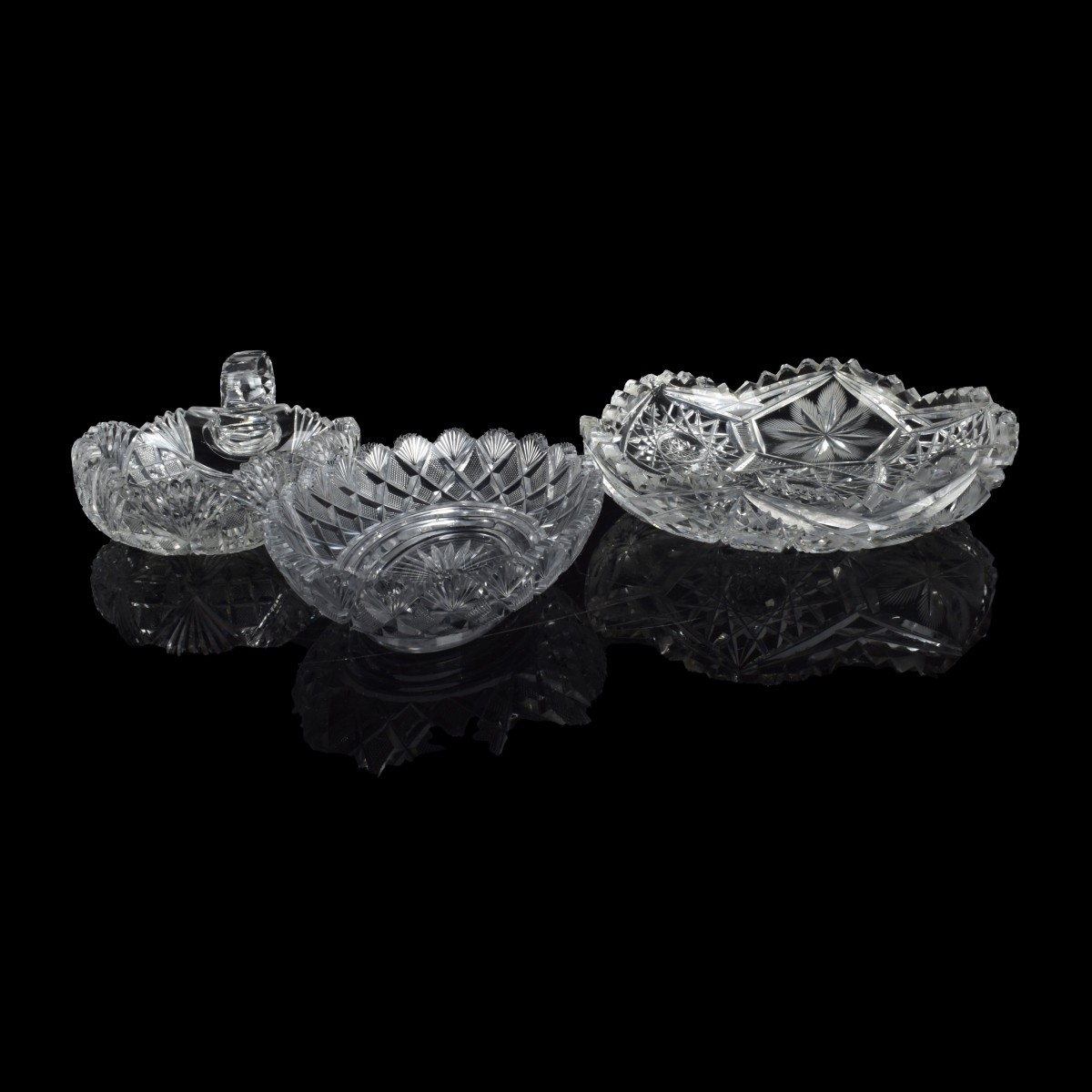Four Pieces of Cut Crystal Tableware