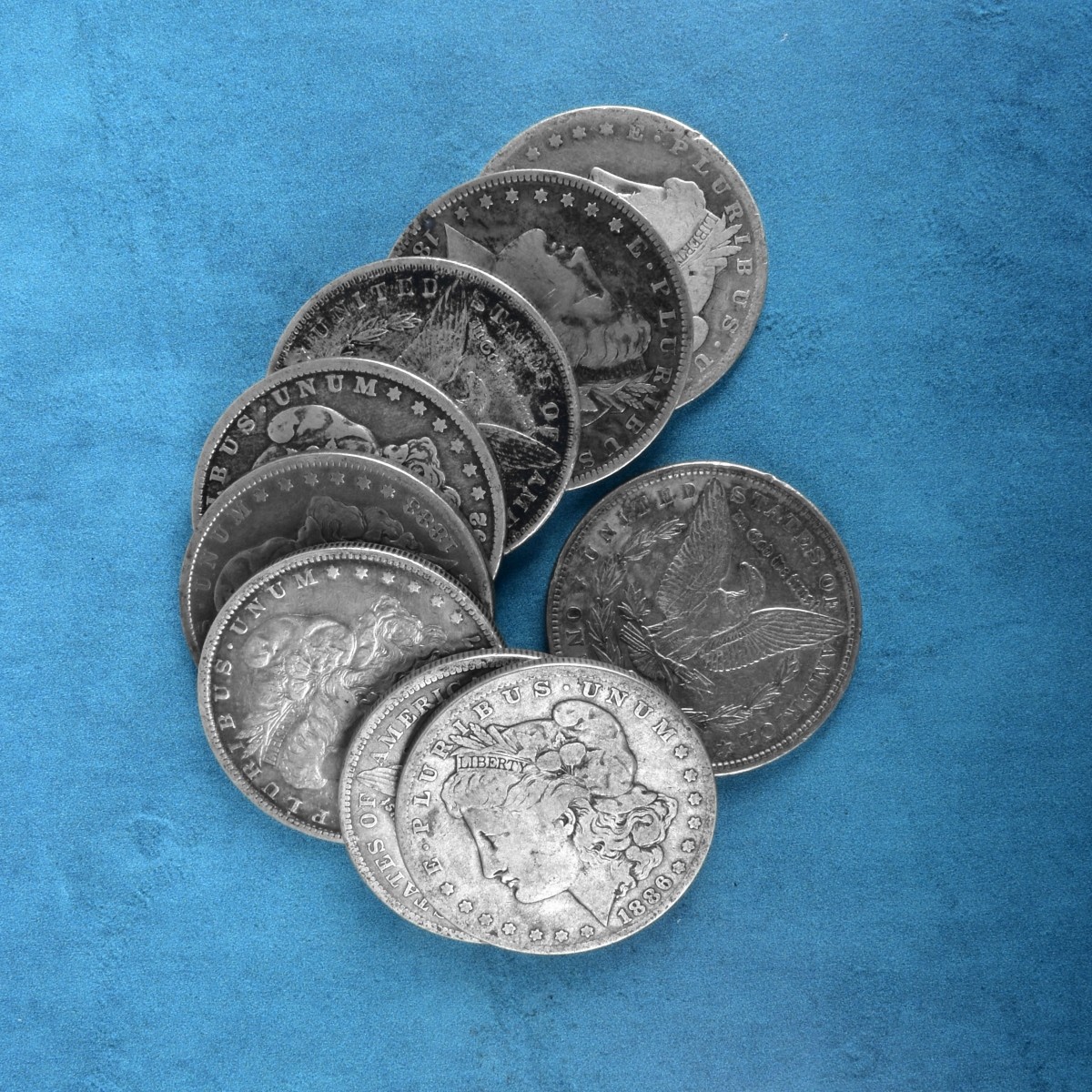 (9) U.S. Silver Morgan Dollars