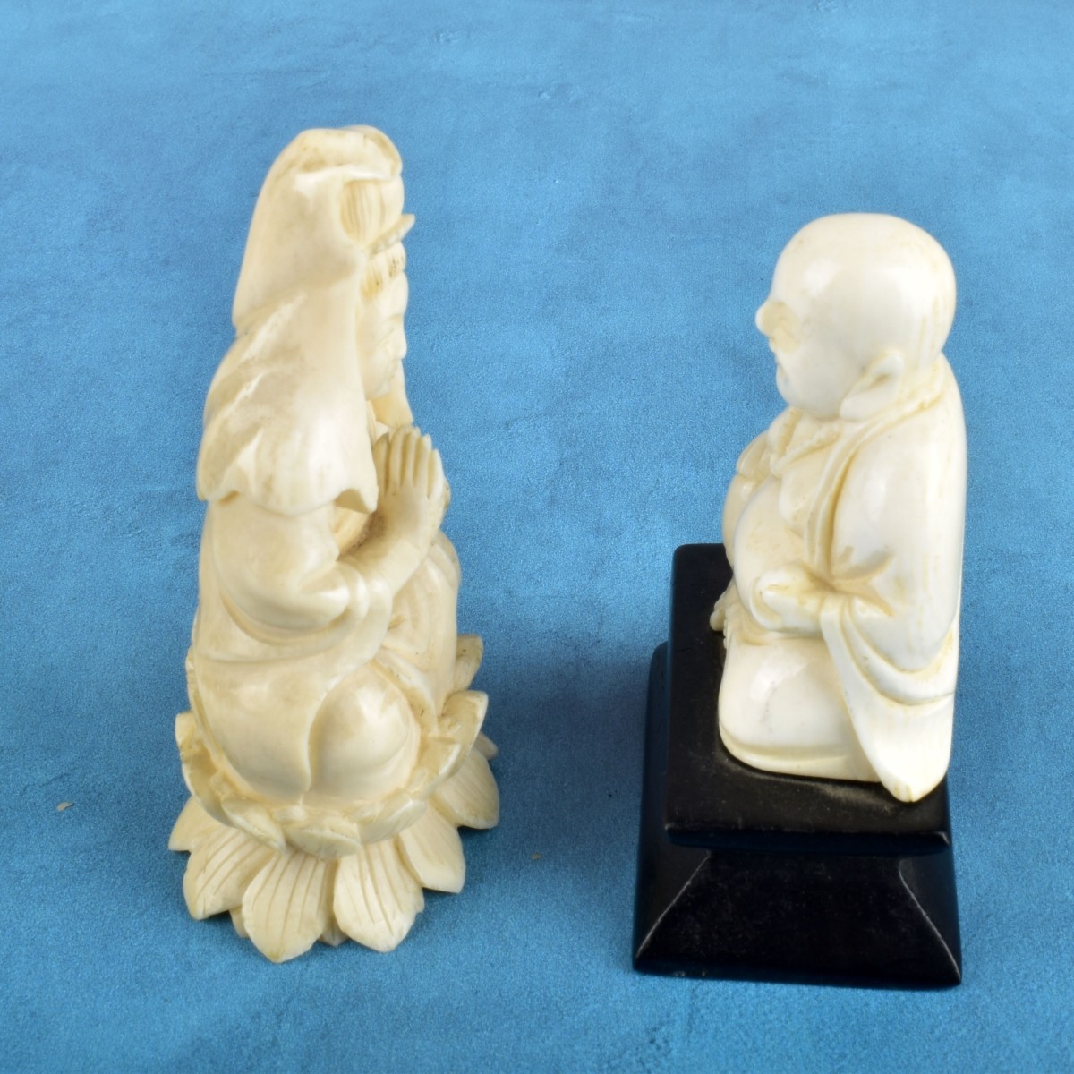 Two Antique Oriental Miniature Figurines