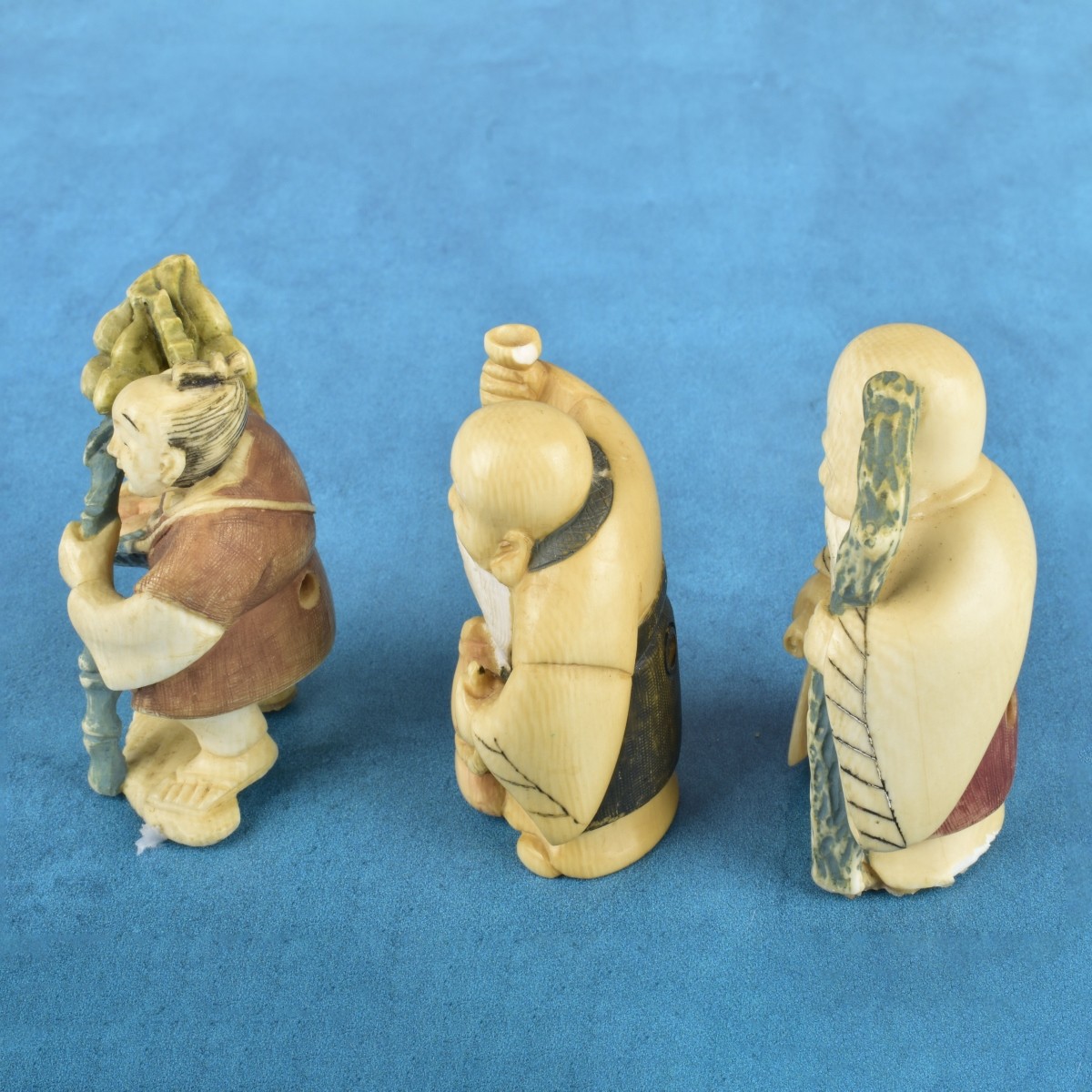 Three Antique Japanese Carved Netsuke Figurines