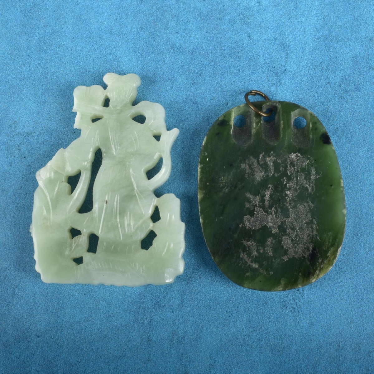 Two Chinese Carved Jade Pendants