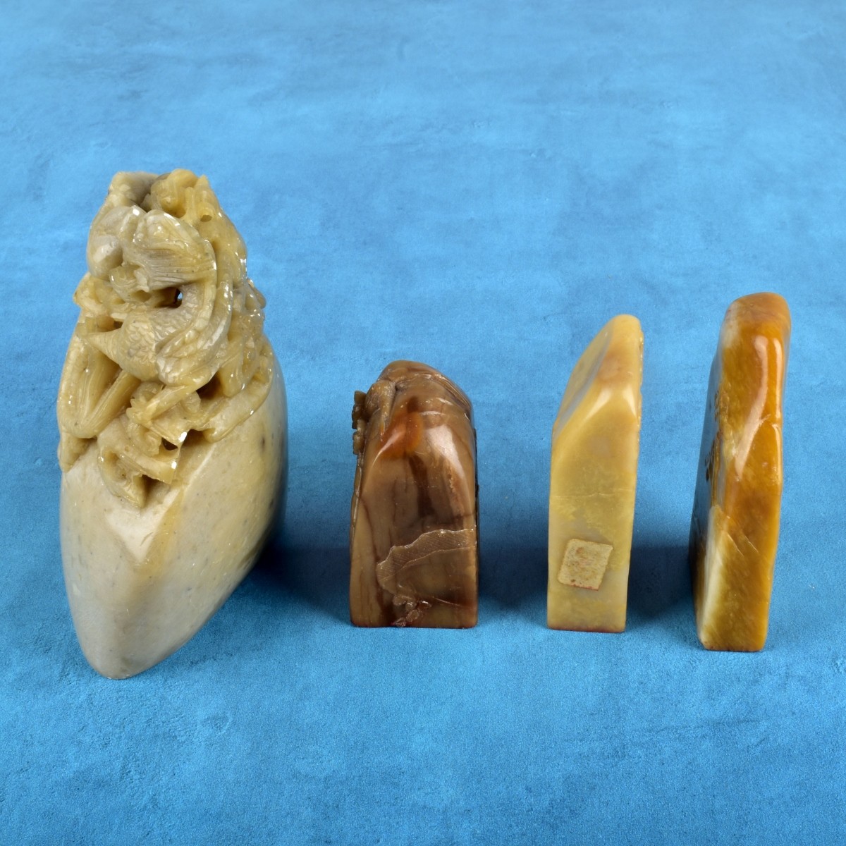 Four Chinese Soapstone Seal Stamps