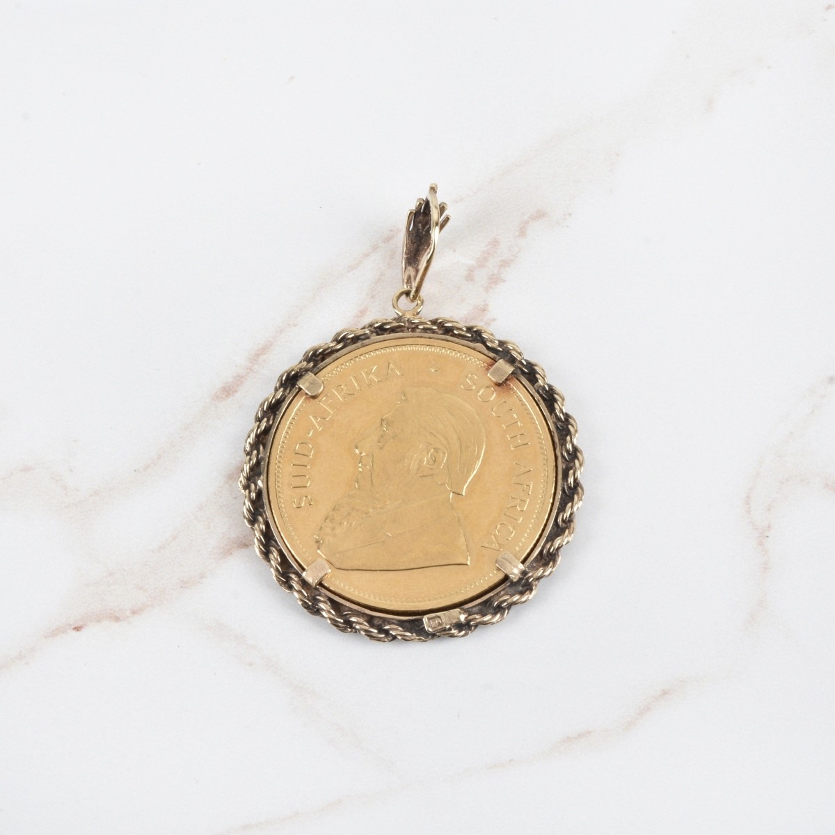 South African Krugerrand Gold Coin / Pendant
