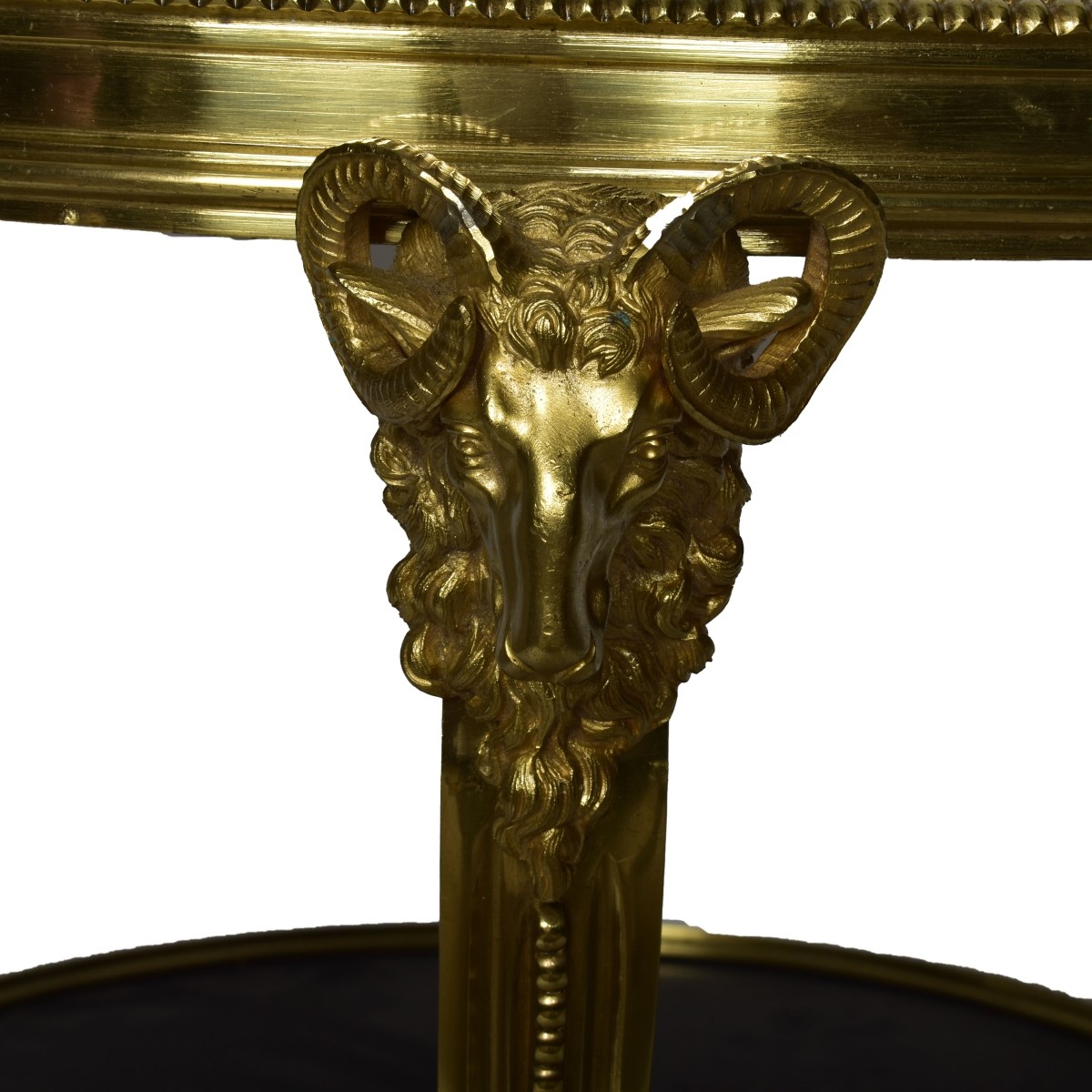 20C French Bronze Ram's Head Gueridon