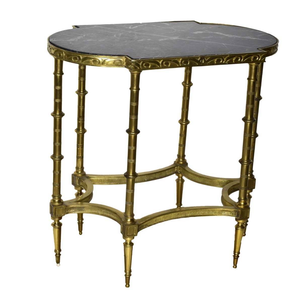 Bronze and Black Marble Rectangular Table