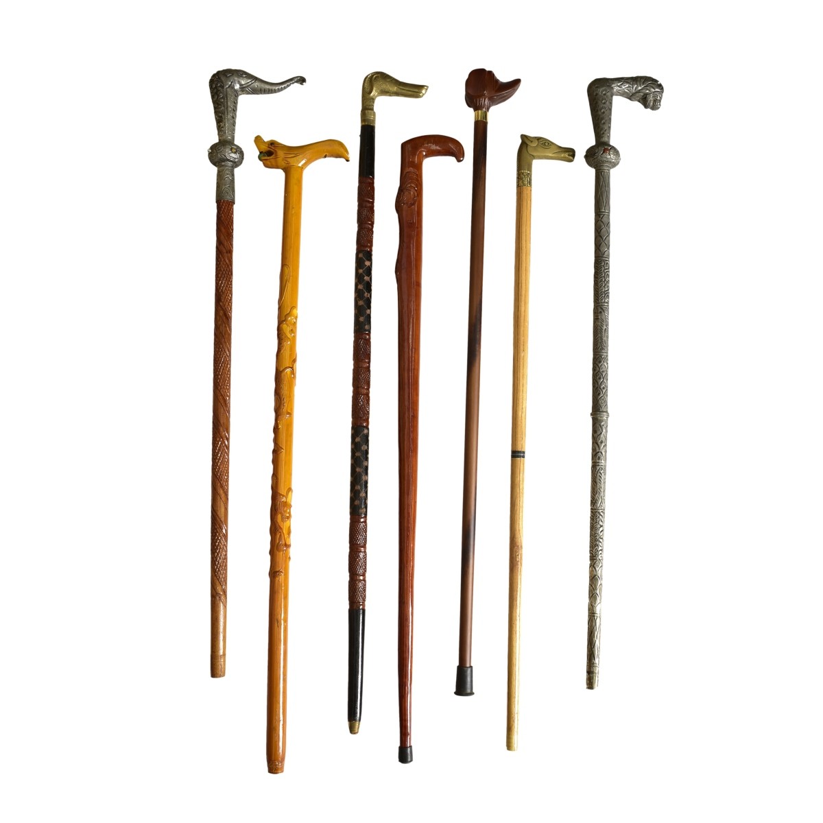 Collection of Seven Walking Canes
