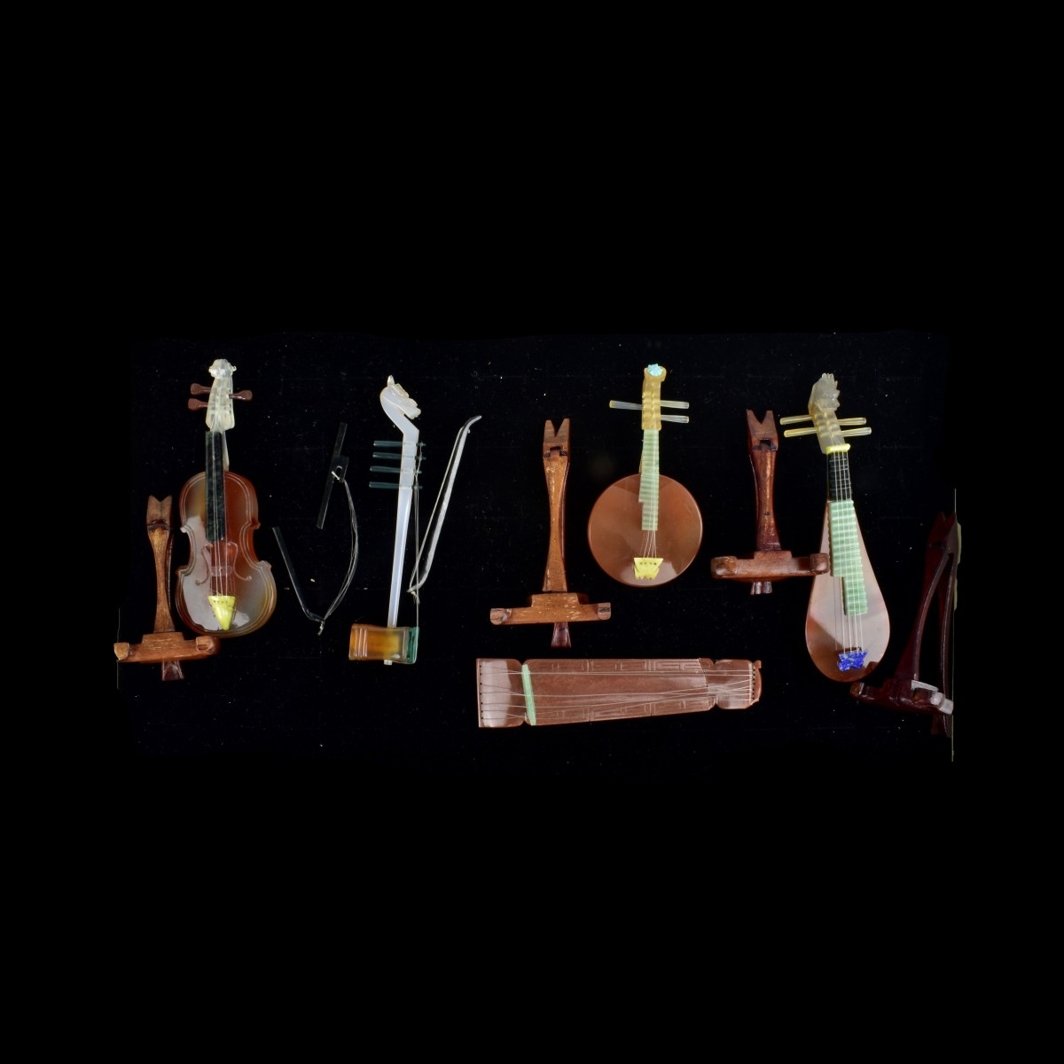 Chinese Carnelian Musical Instruments