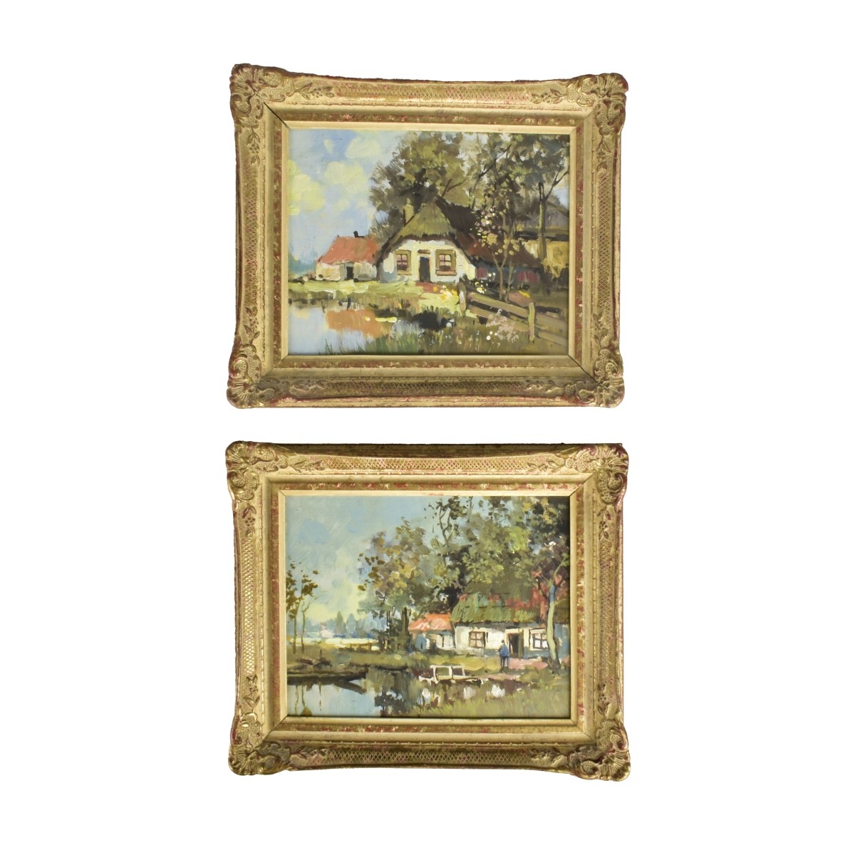 Pair of 20th C. Dutch Oil Paintings
