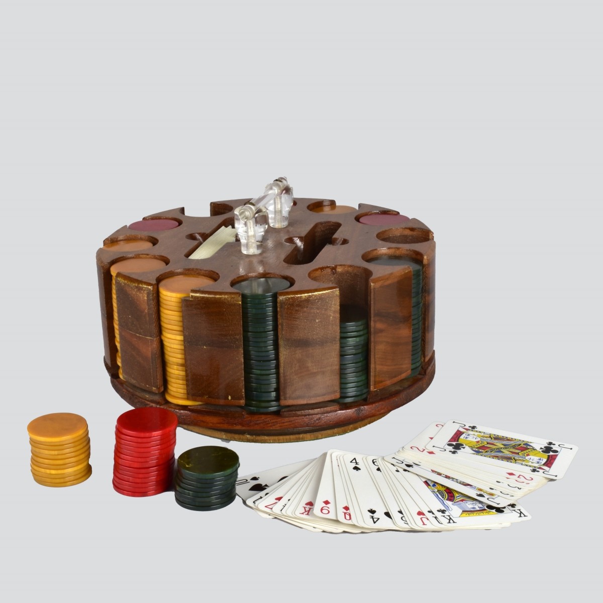 Circa 1930s Bakelite Poker Set