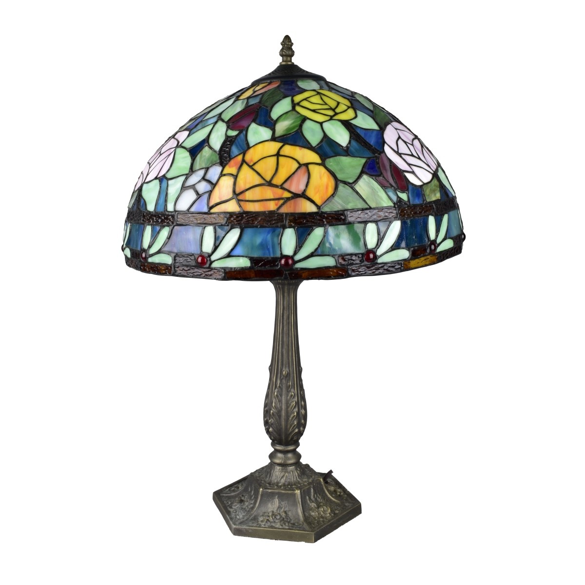Tiffany Studio Style Leaded Glass Lamp
