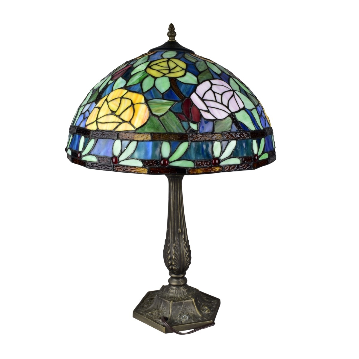 Tiffany Studio Style Leaded Glass Lamp