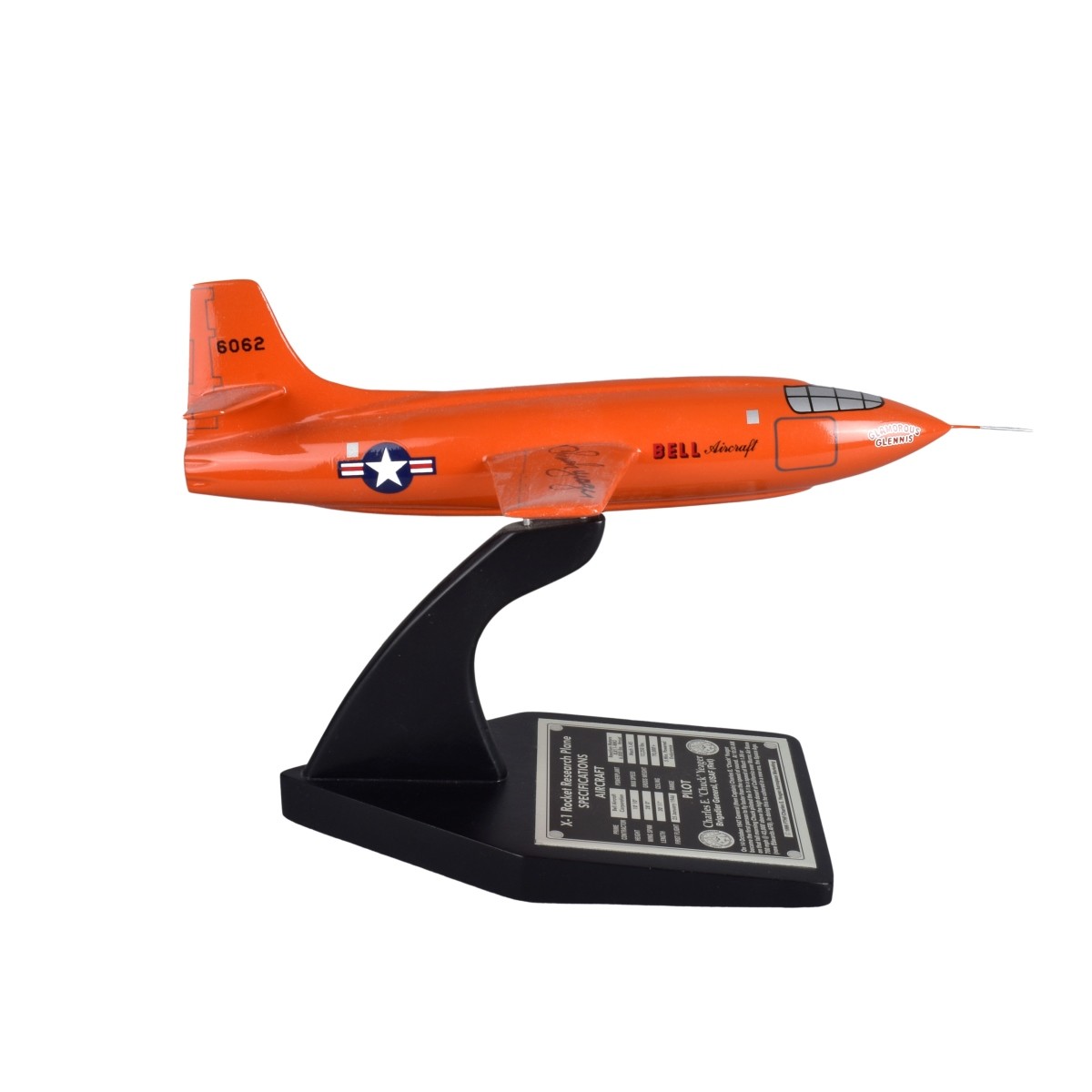 Chuck Yeager Signed Bell X-1 Rocket Plane Model