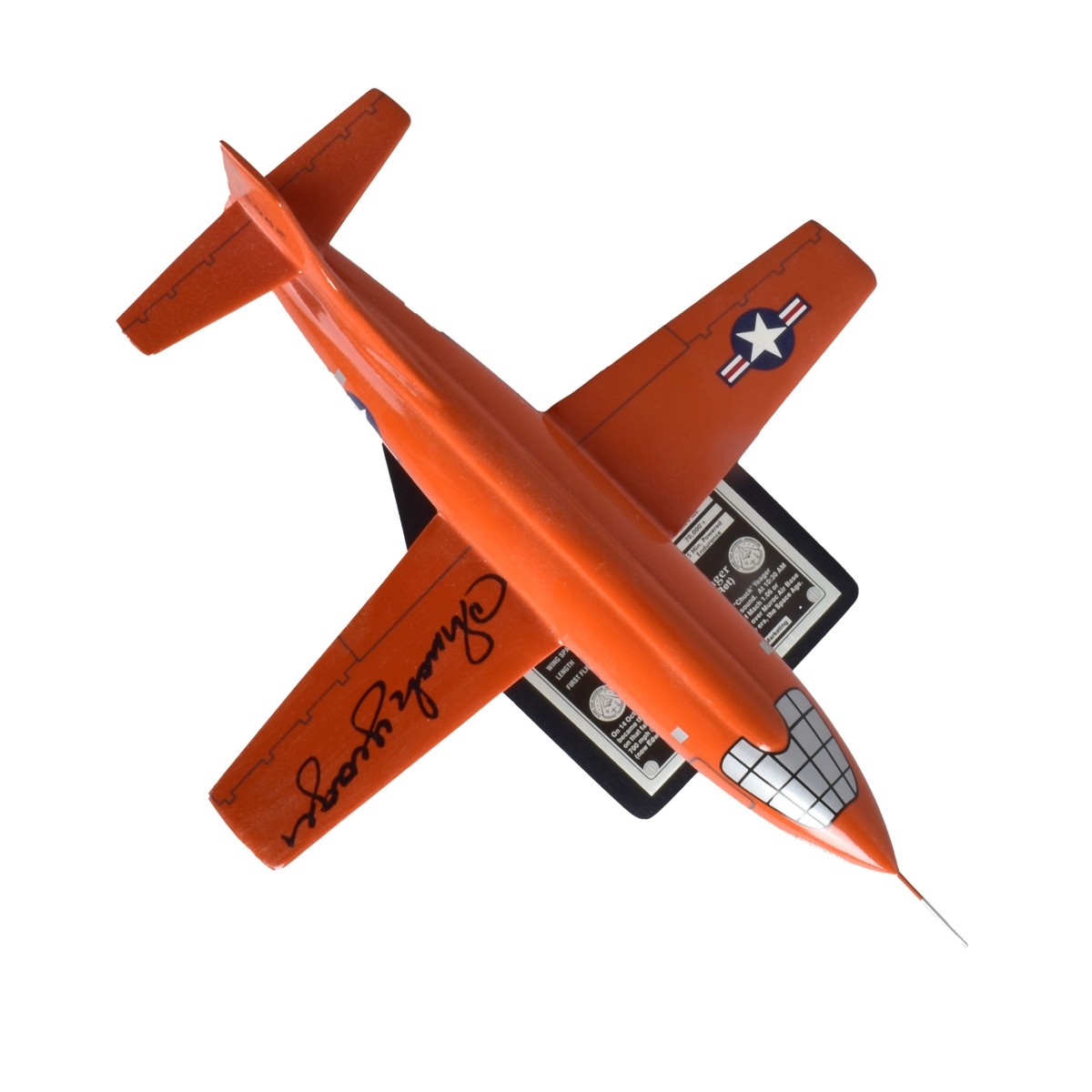 Chuck Yeager Signed Bell X-1 Rocket Plane Model