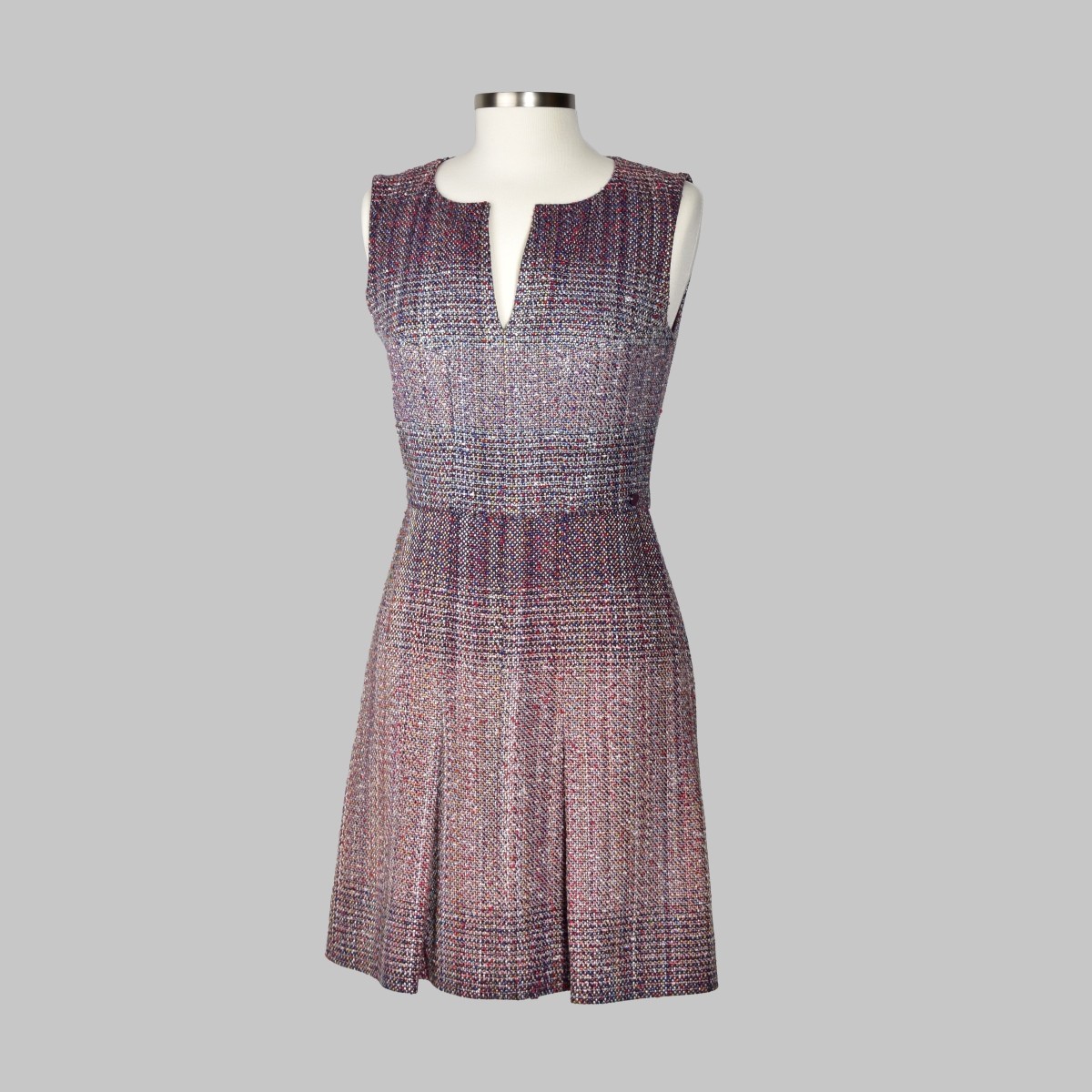 Chanel Sleeveless Tweed Dress
