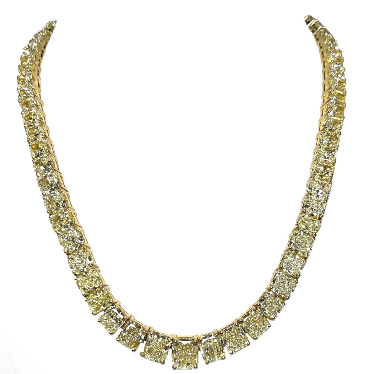 GIA 116.80ct Fancy Yellow Diamond Necklace