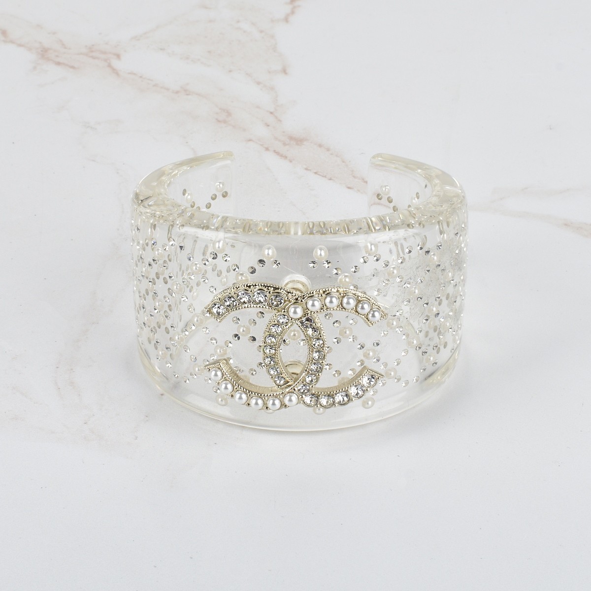Chanel Acrylic Cuff Bracelet