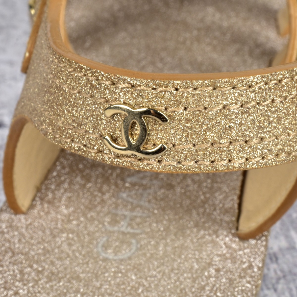 Chanel Metallic Gold Sandal
