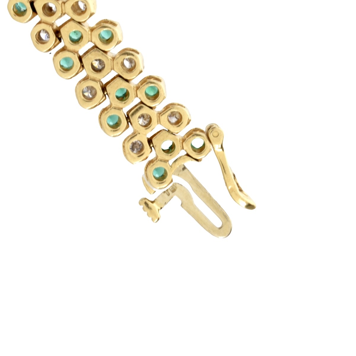Diamond, Emerald and 18K Necklace