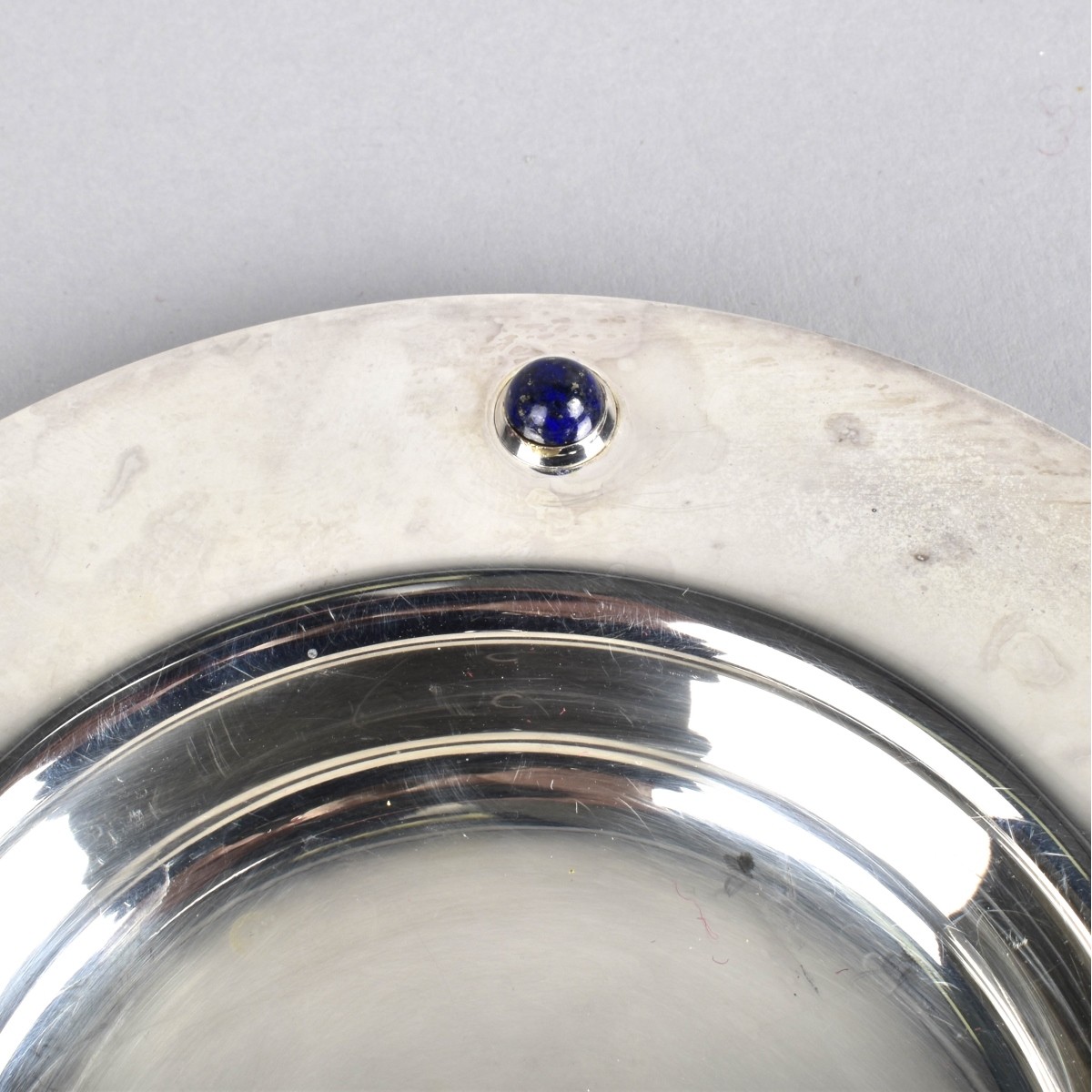 Cartier Silver Clad with Lapis Ashtray