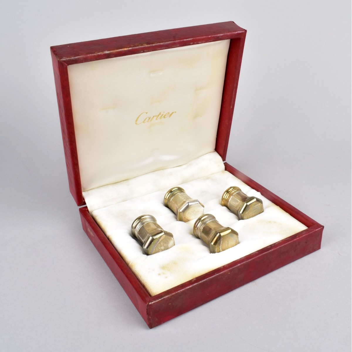 Cartier Boxed Sterling Salt & Pepper Shakers