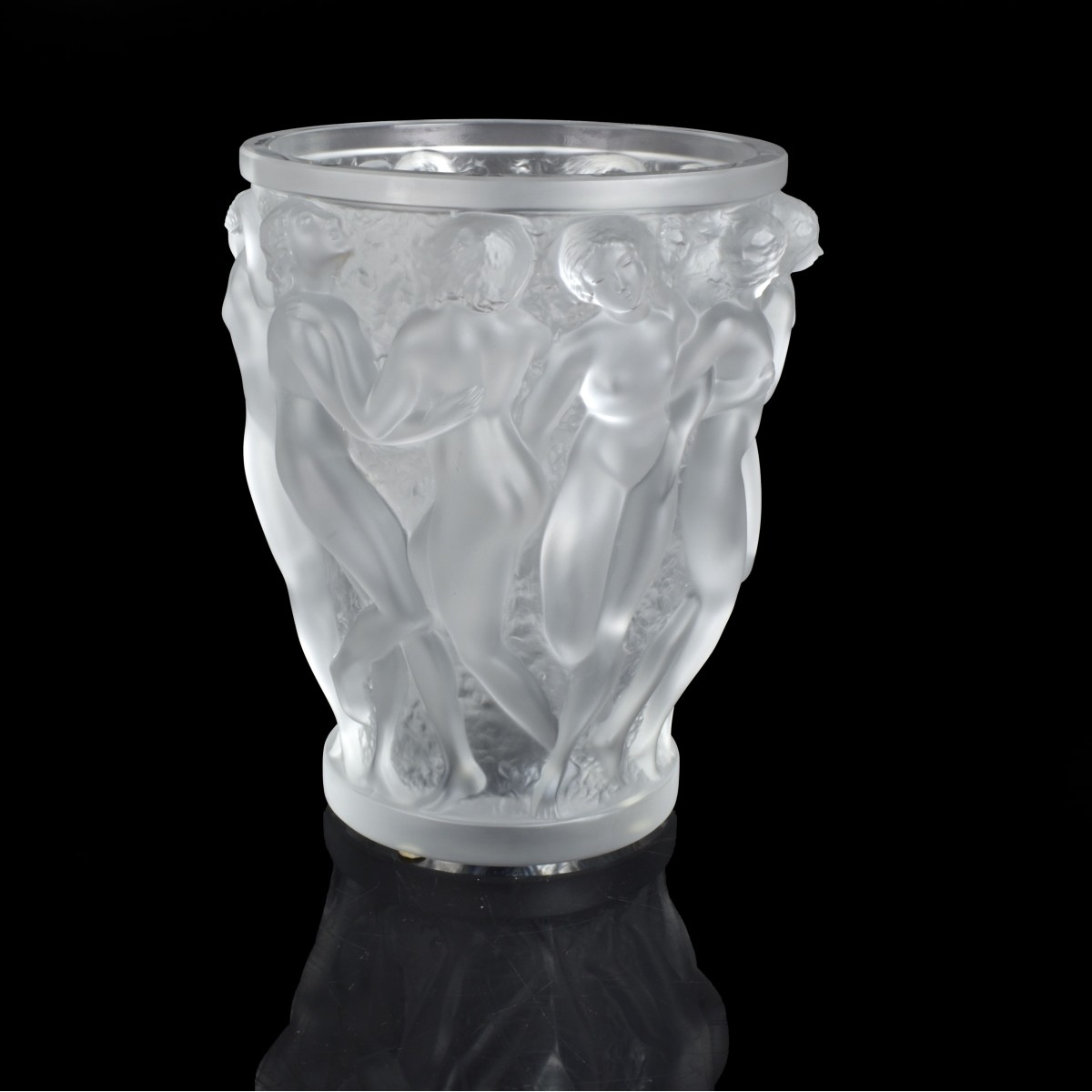 Lalique "Bacchantes" Crystal Vase