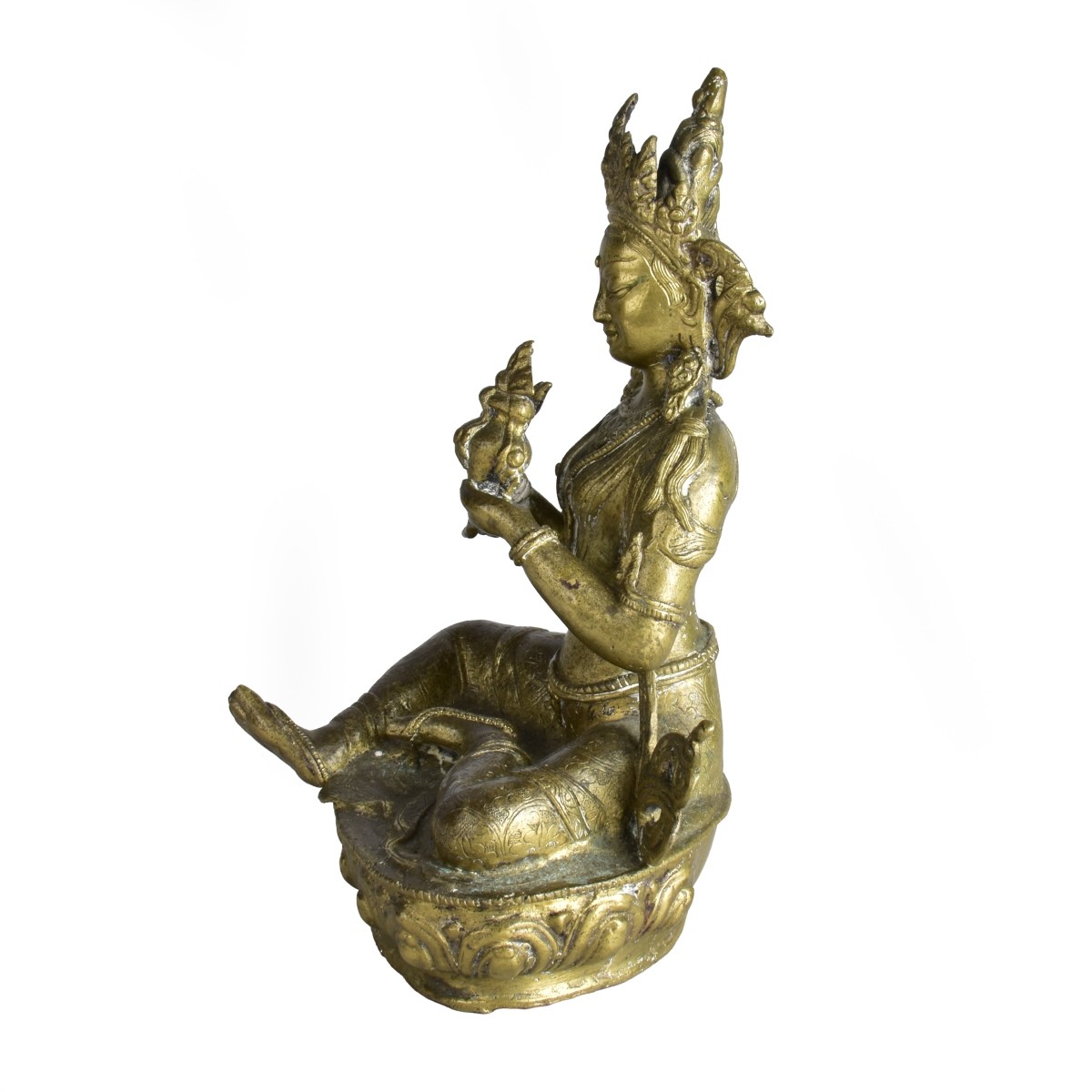 Vintage Thai Burmese Brass Buddha