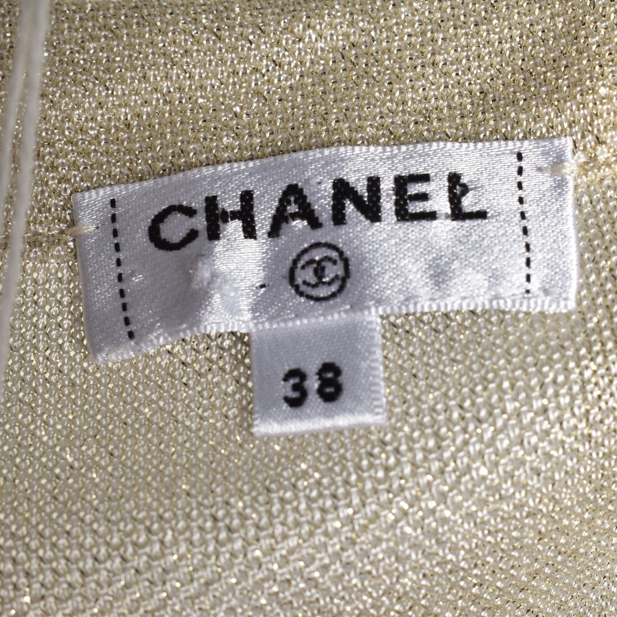Chanel Gold Metallic Mini Dress