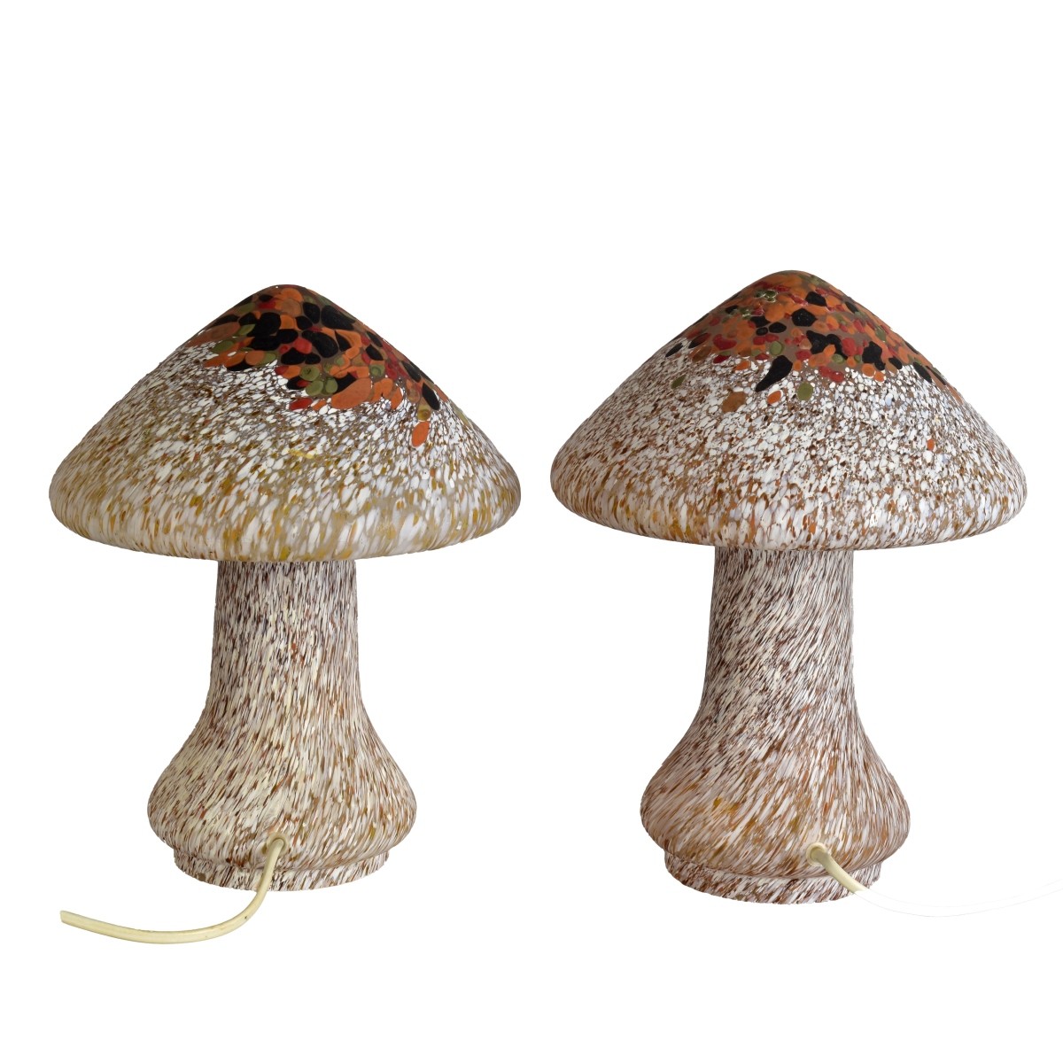 Pair of Kosta Boda Mushroom Lamps