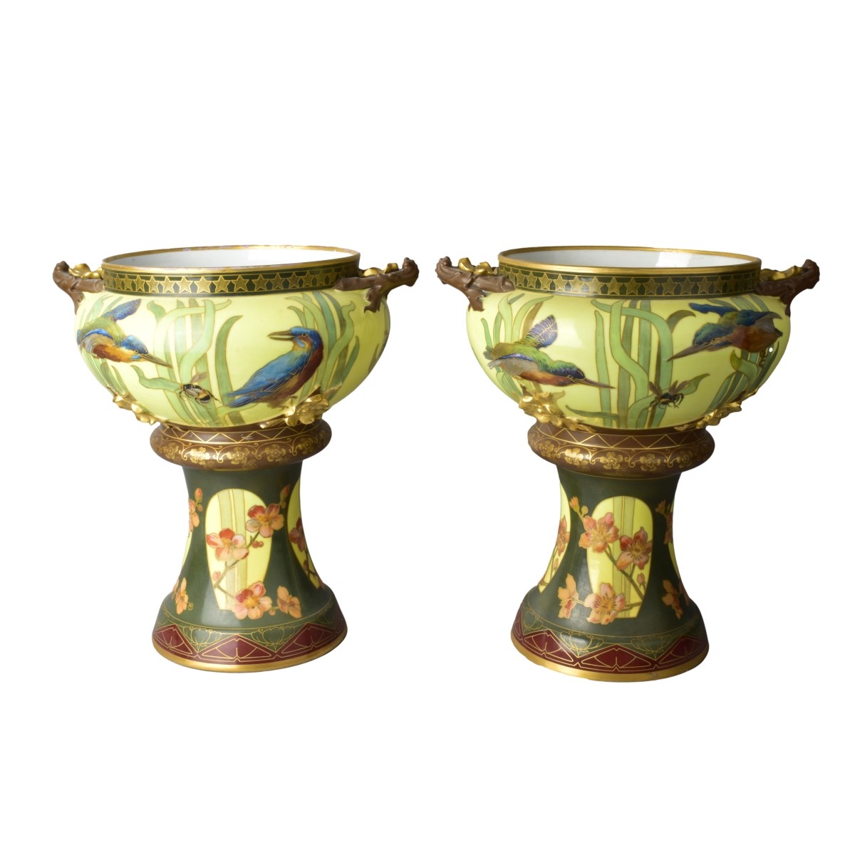 Pair of Pirkenhammer Porcelain JardiniËre
