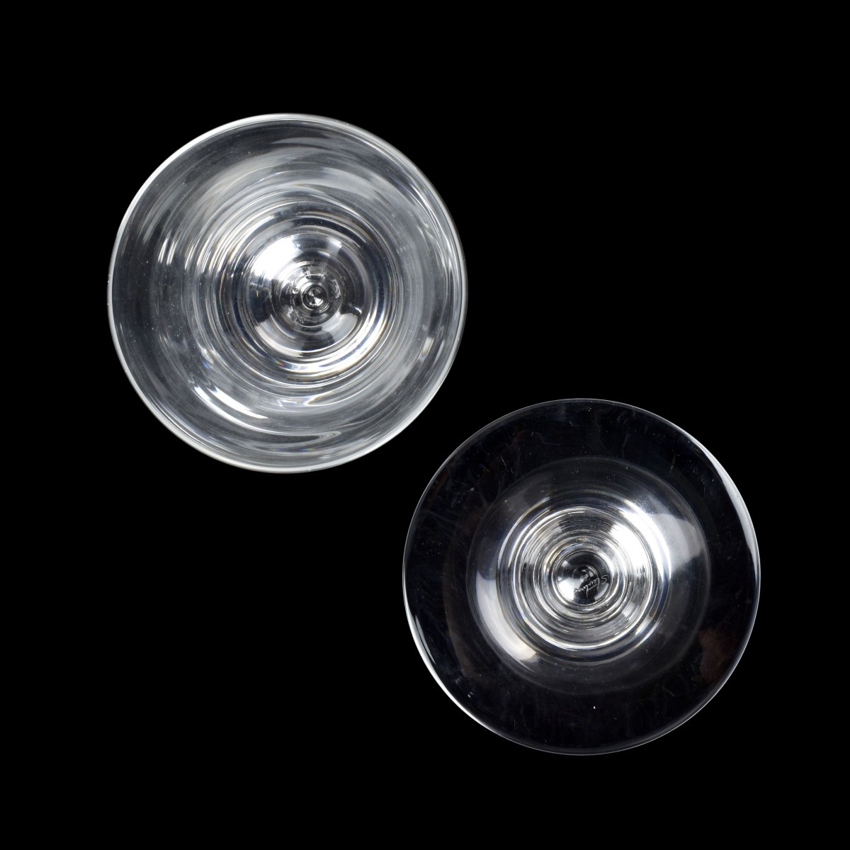 Twelve Steuben Glass Water Goblets
