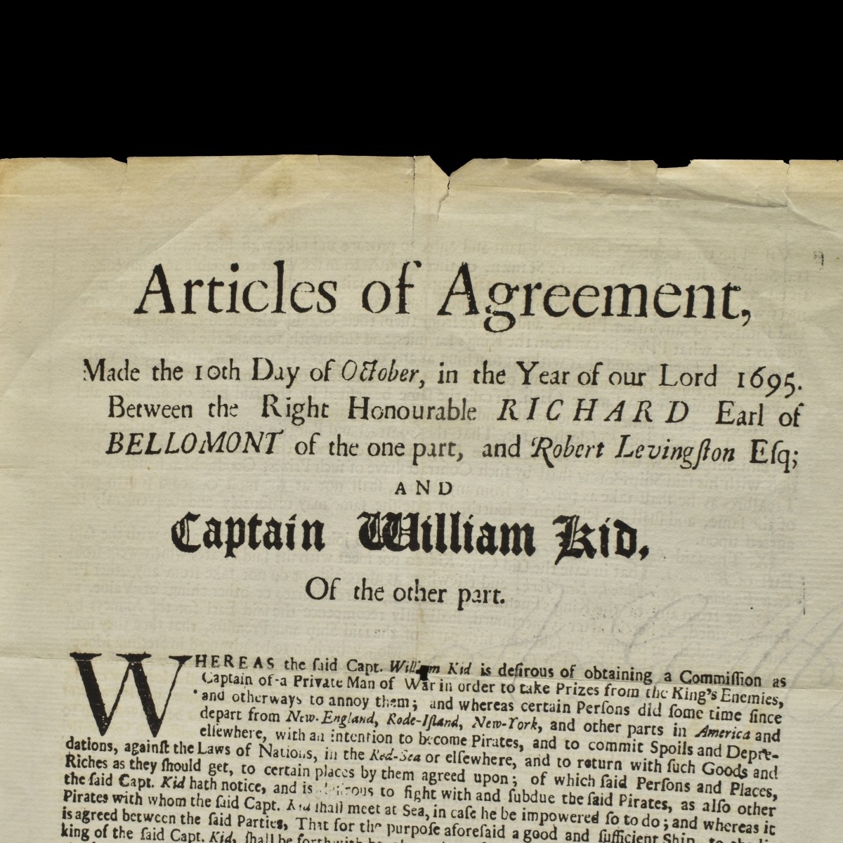 Articles of Agreement, Captain William Kidd