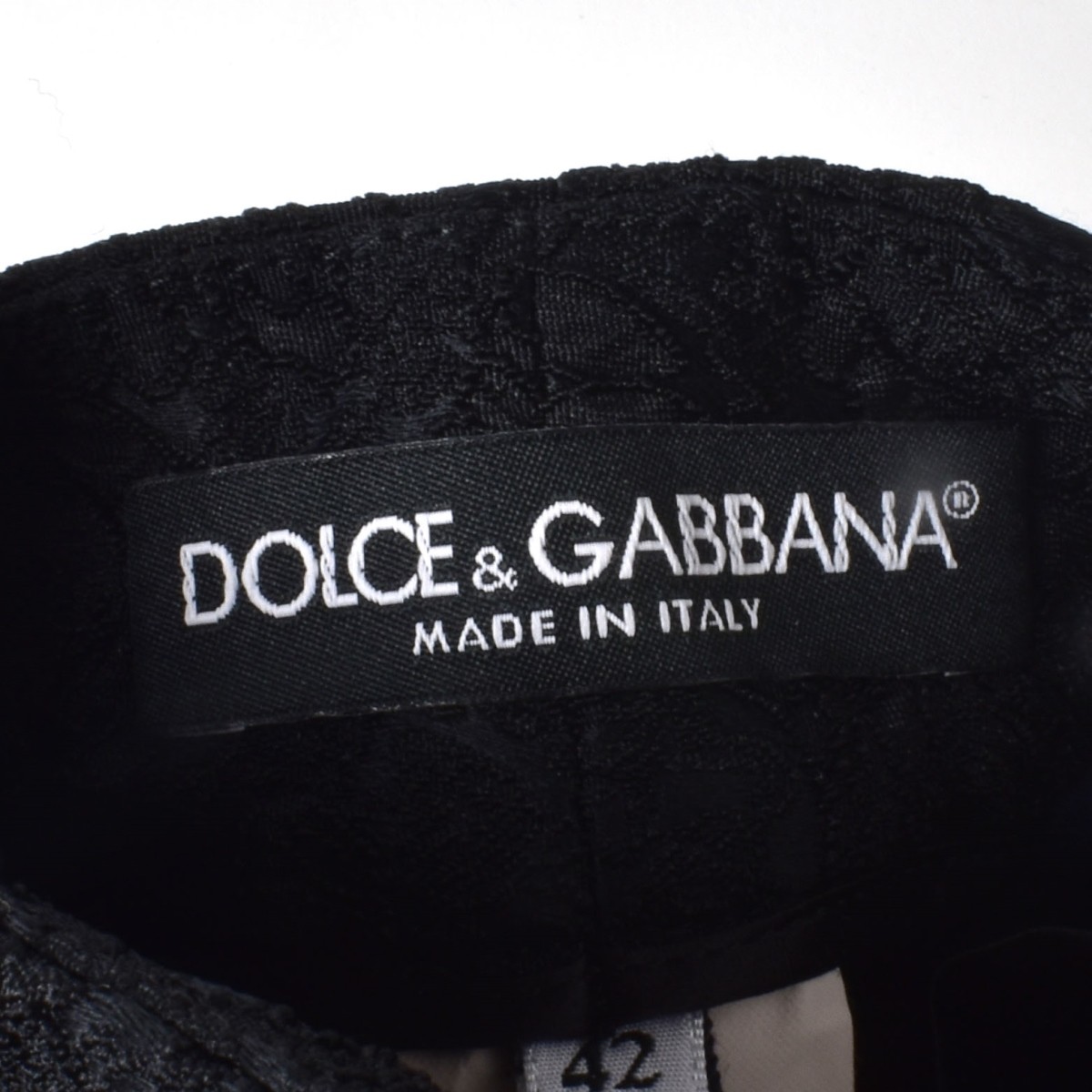 Dolce & Gabanna Black Brocade Pants